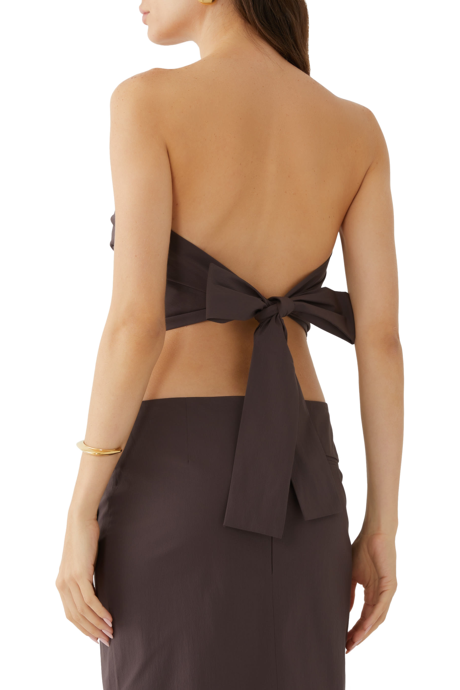 Strapless Tie Back Top