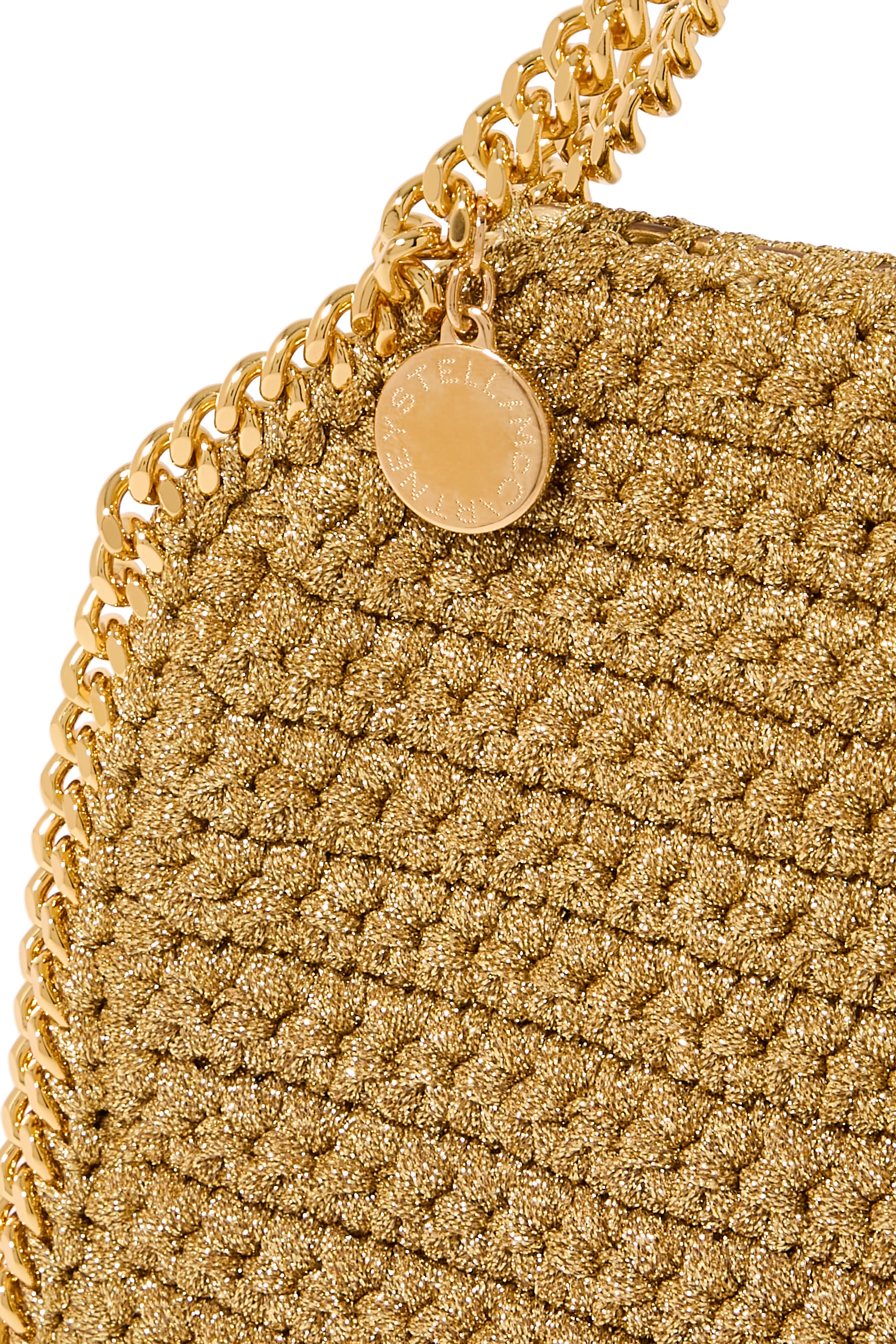 Falabella Lurex Crochet Tiny Shoulder Bag