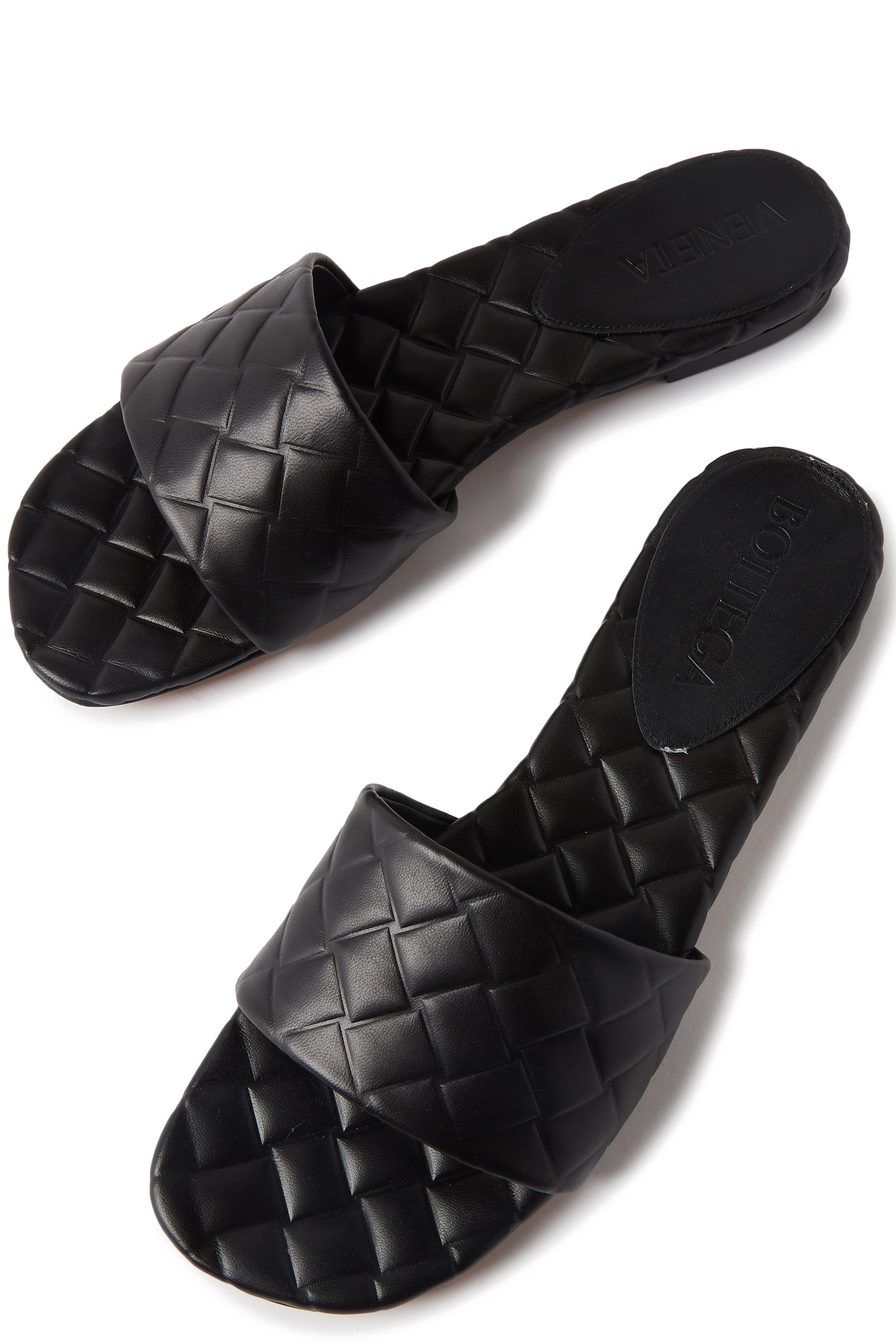 Amy Flat Leather Mules