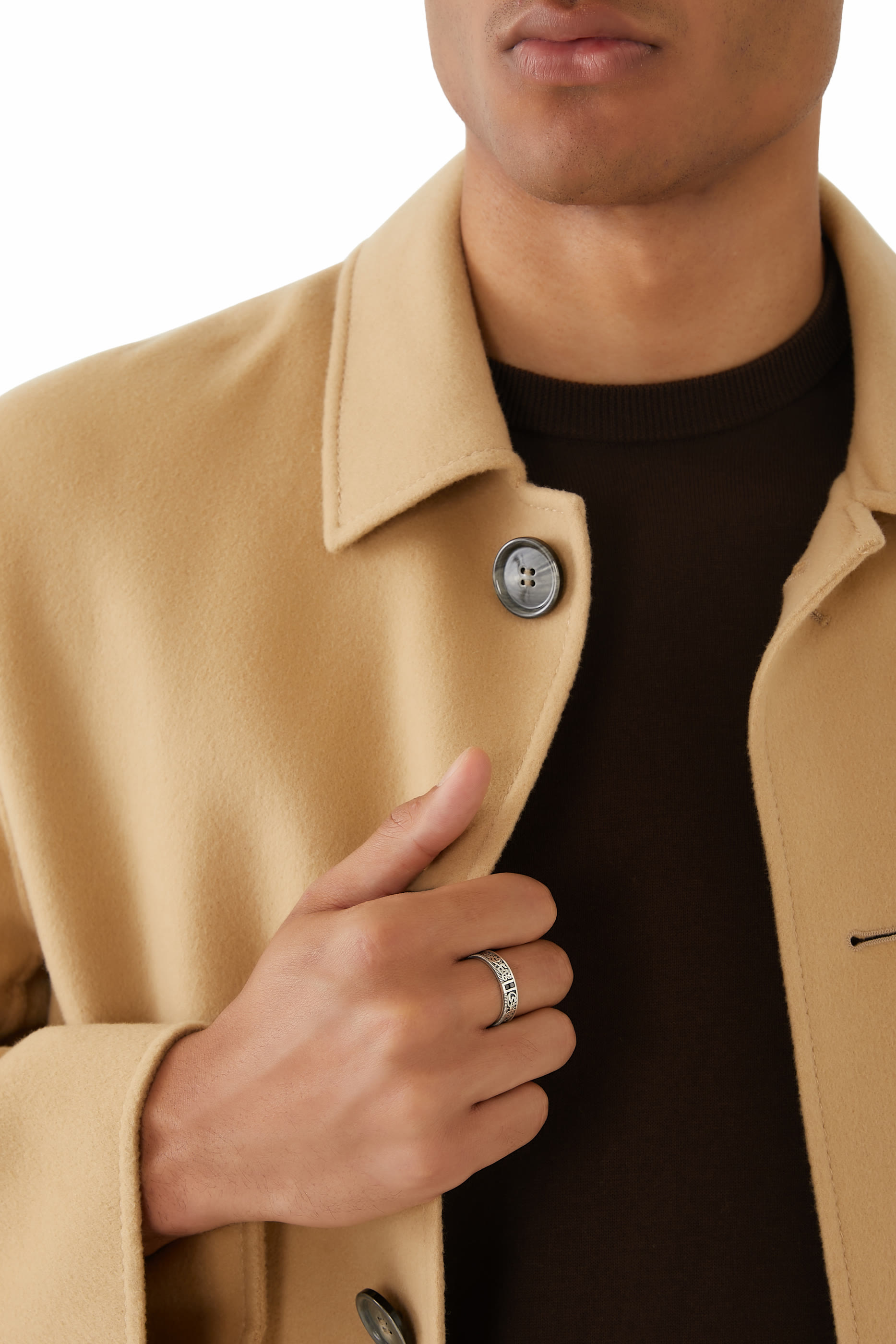 Calligraphy Band, Sterling Silver