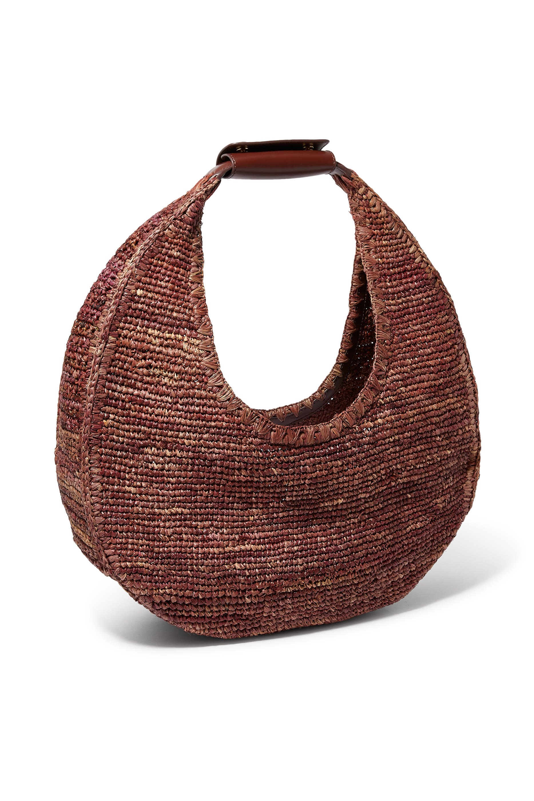 Large Raffia Moon Tote Bag
