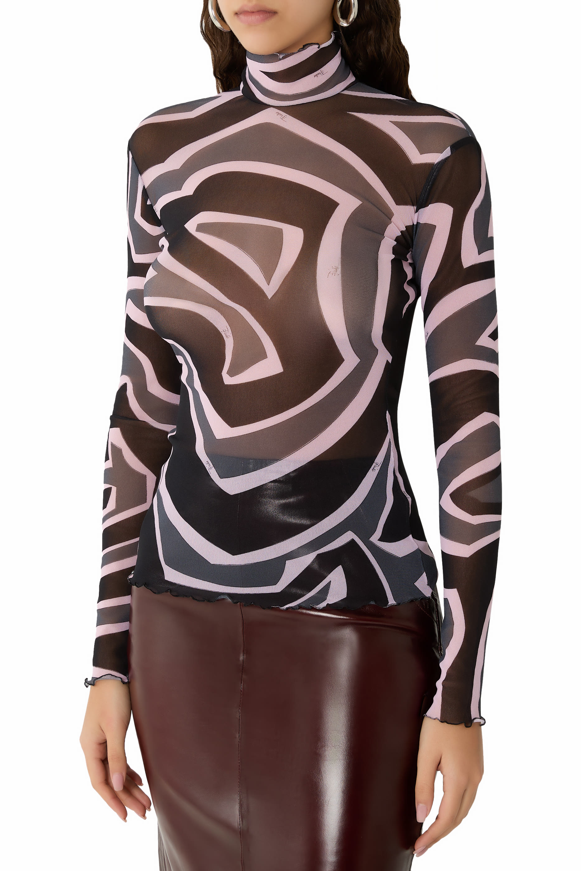   Printed Tulle T-Shirt 