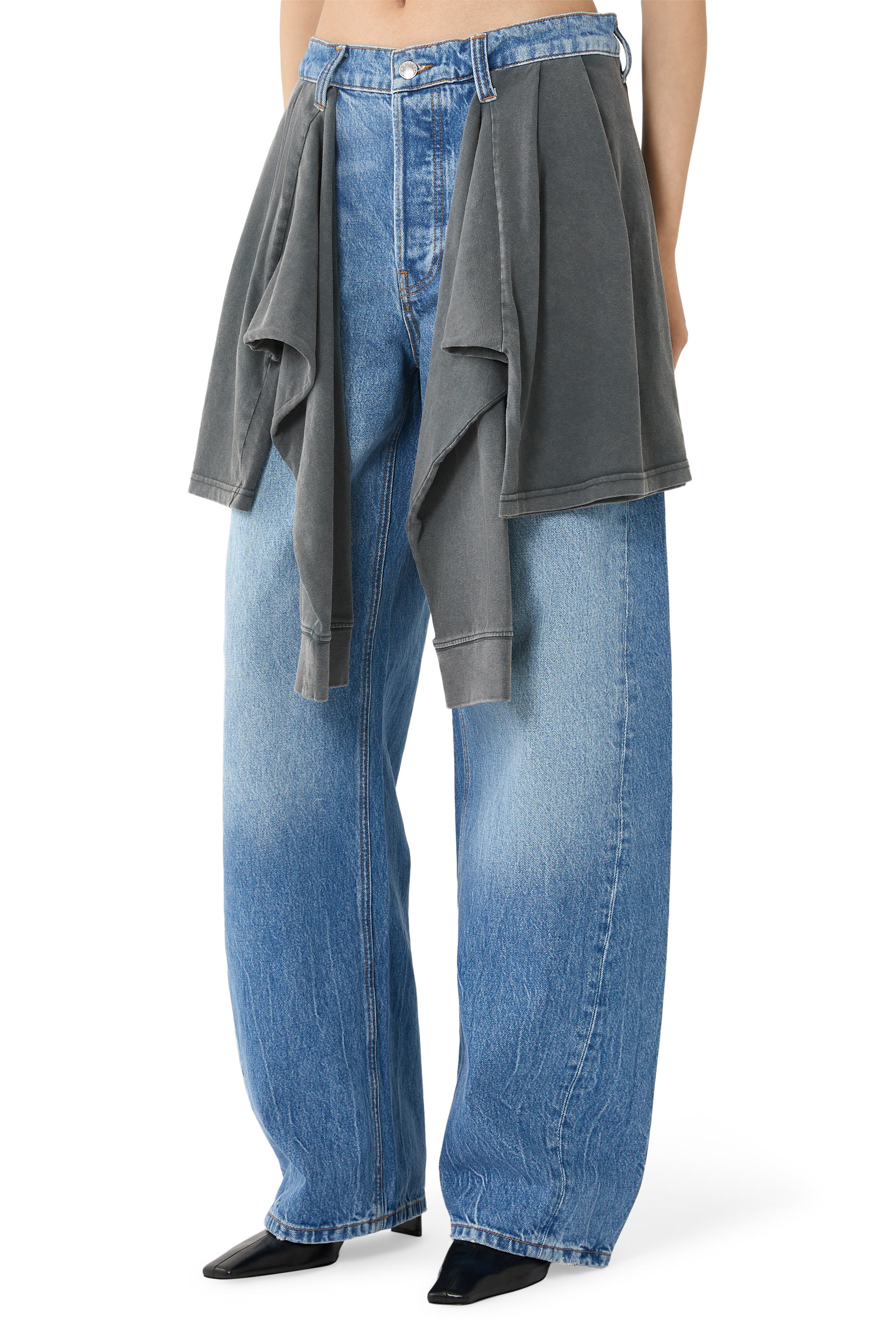 Pre-Styled Balloon Leg Jeans