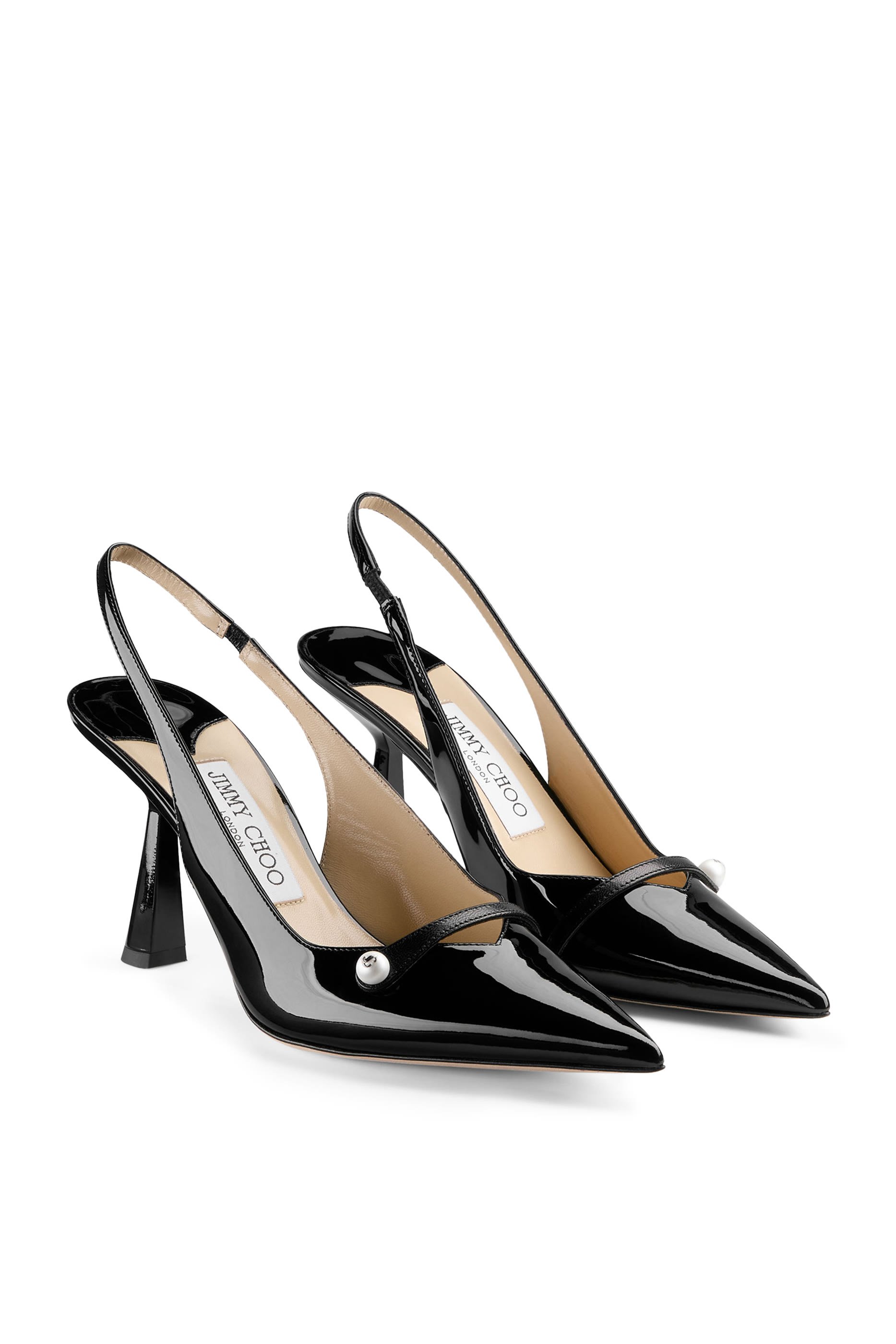 Amita 85 Patent Nappa Leather Slingbacks