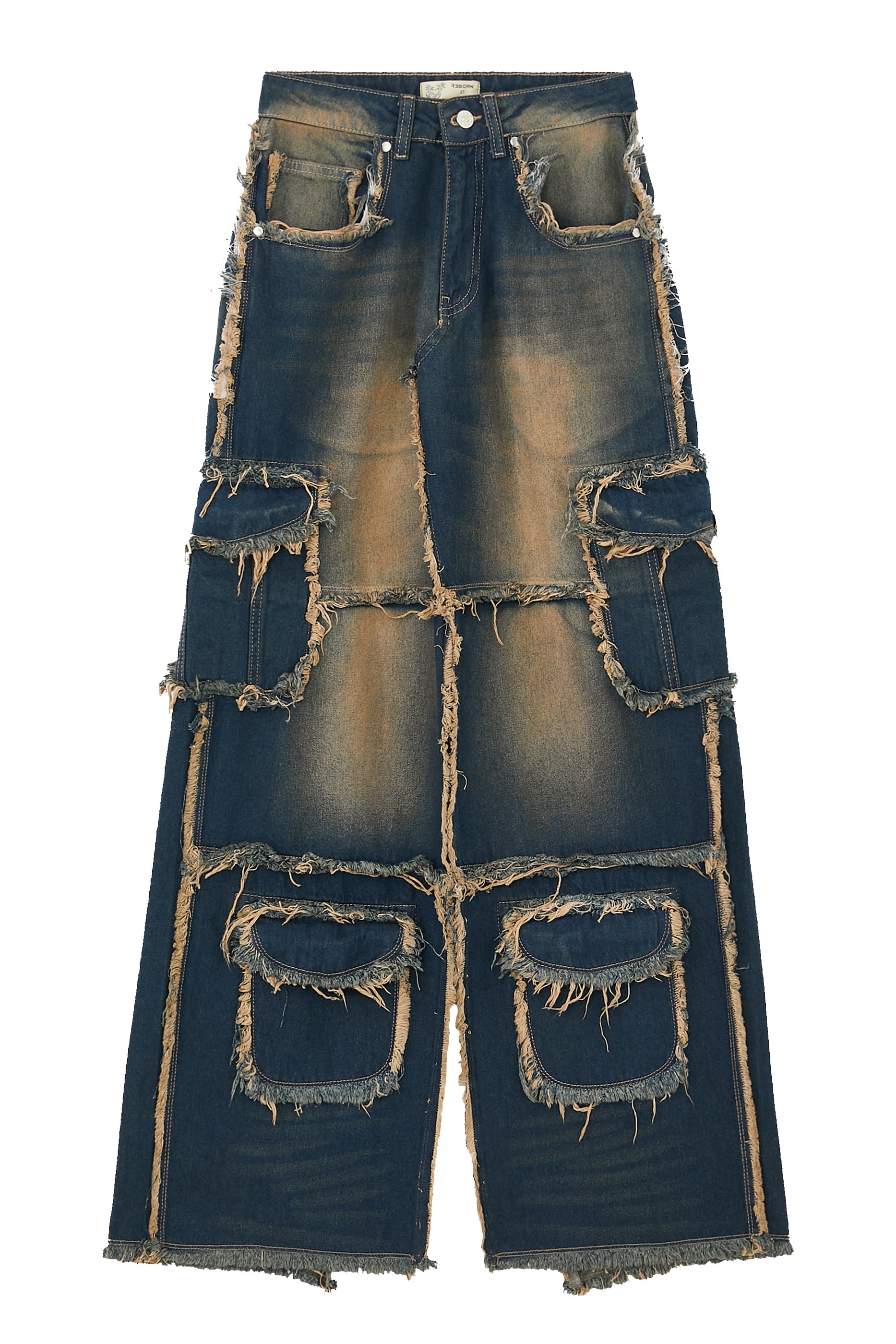 Denim Skirt With Frayed Edges