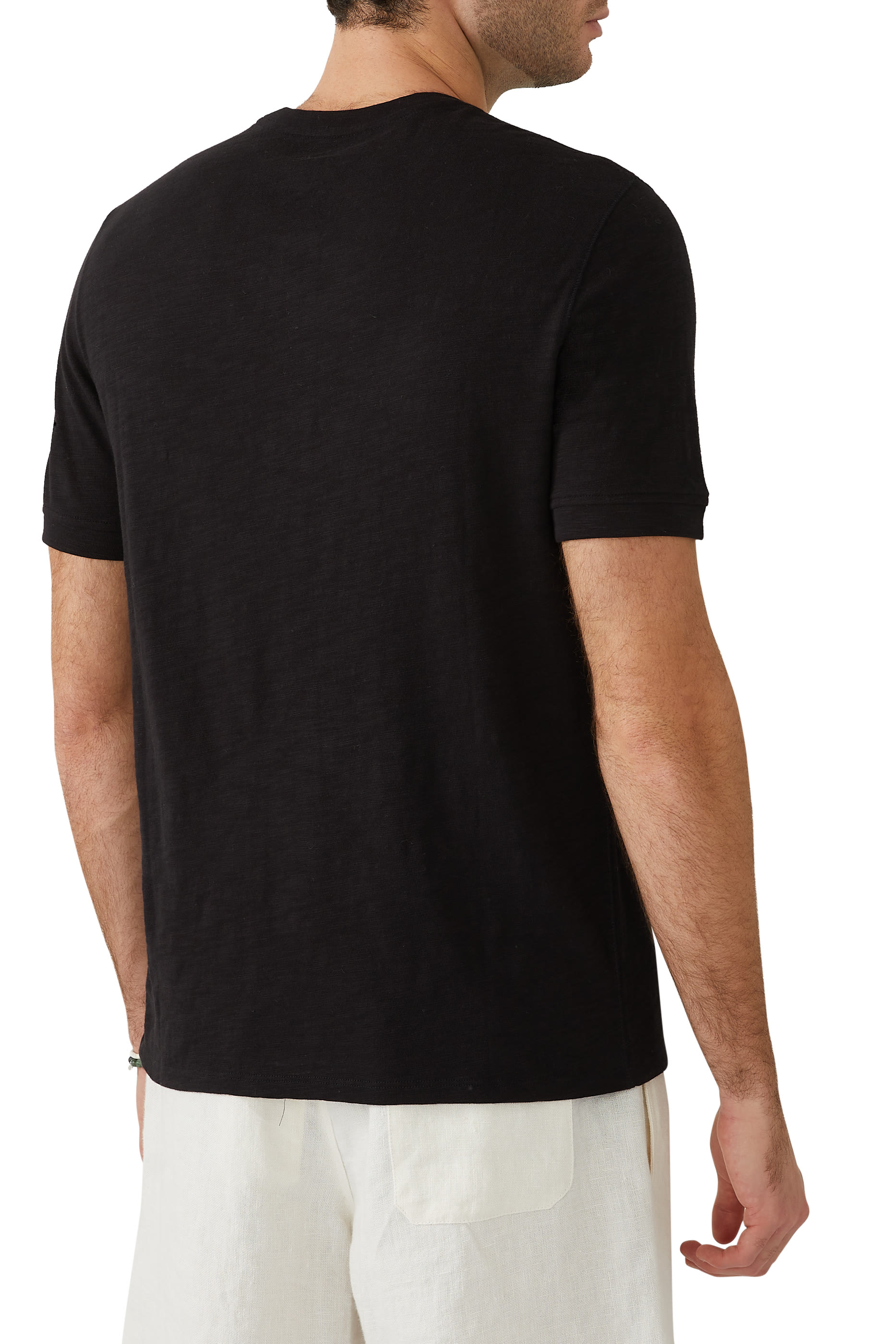 Short Sleeve Cotton Henley Shirt