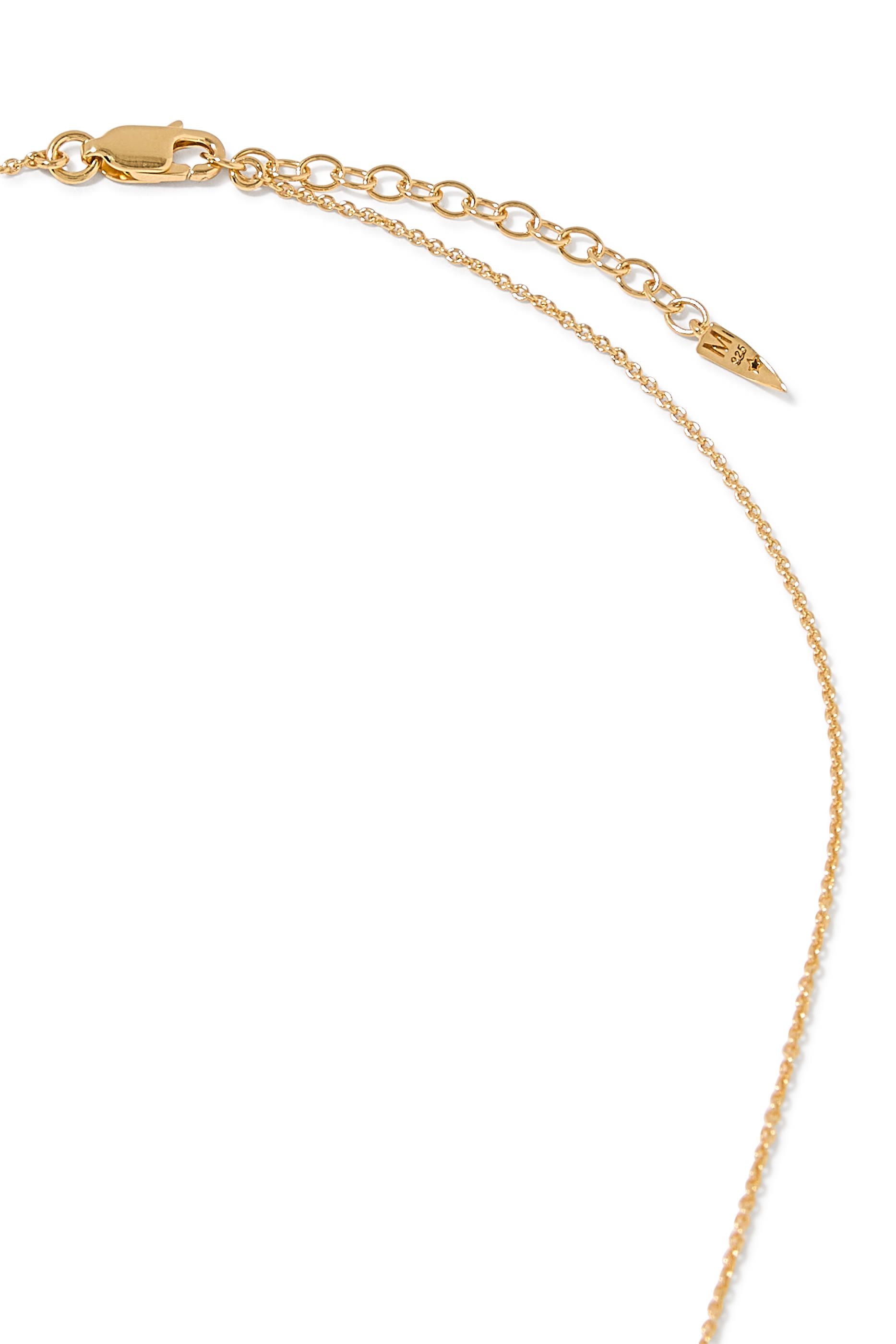 Curly Molten Mini Initial Necklace - E, 18k Recycled Gold Vermeil on Recycled Sterling Silver