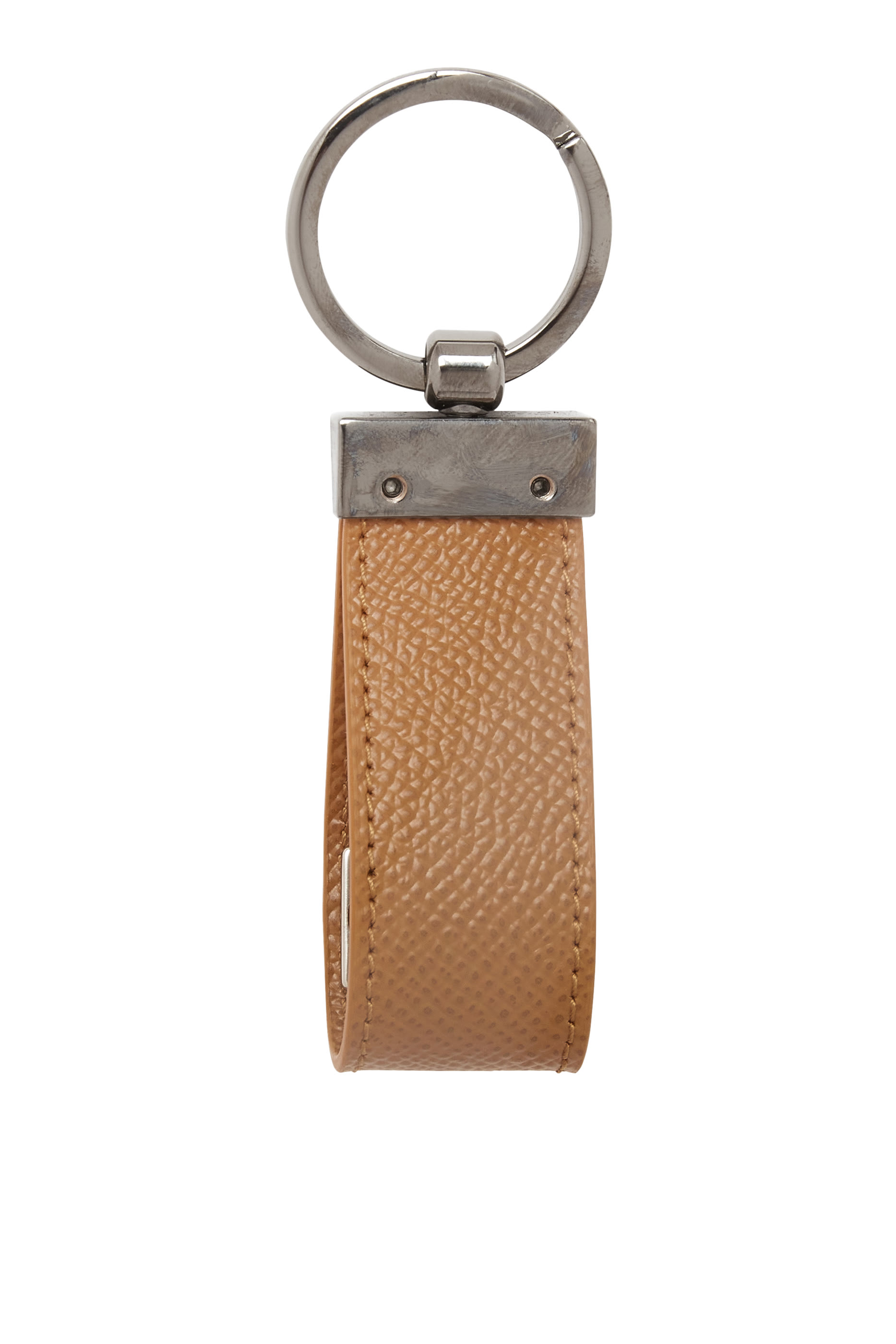 Logo Tag Calfskin Key Chain