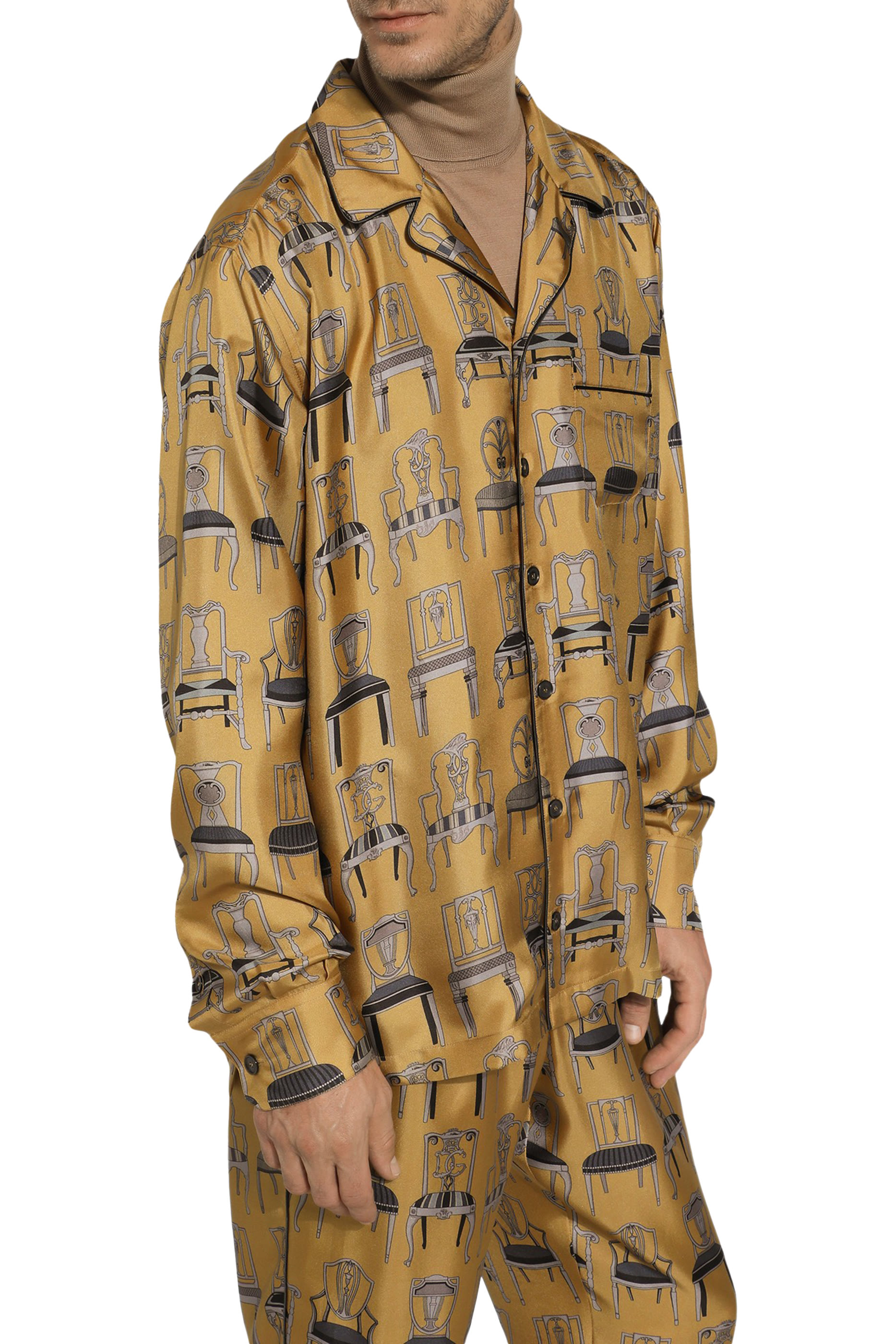 Seat Print Silk Twill Shirt