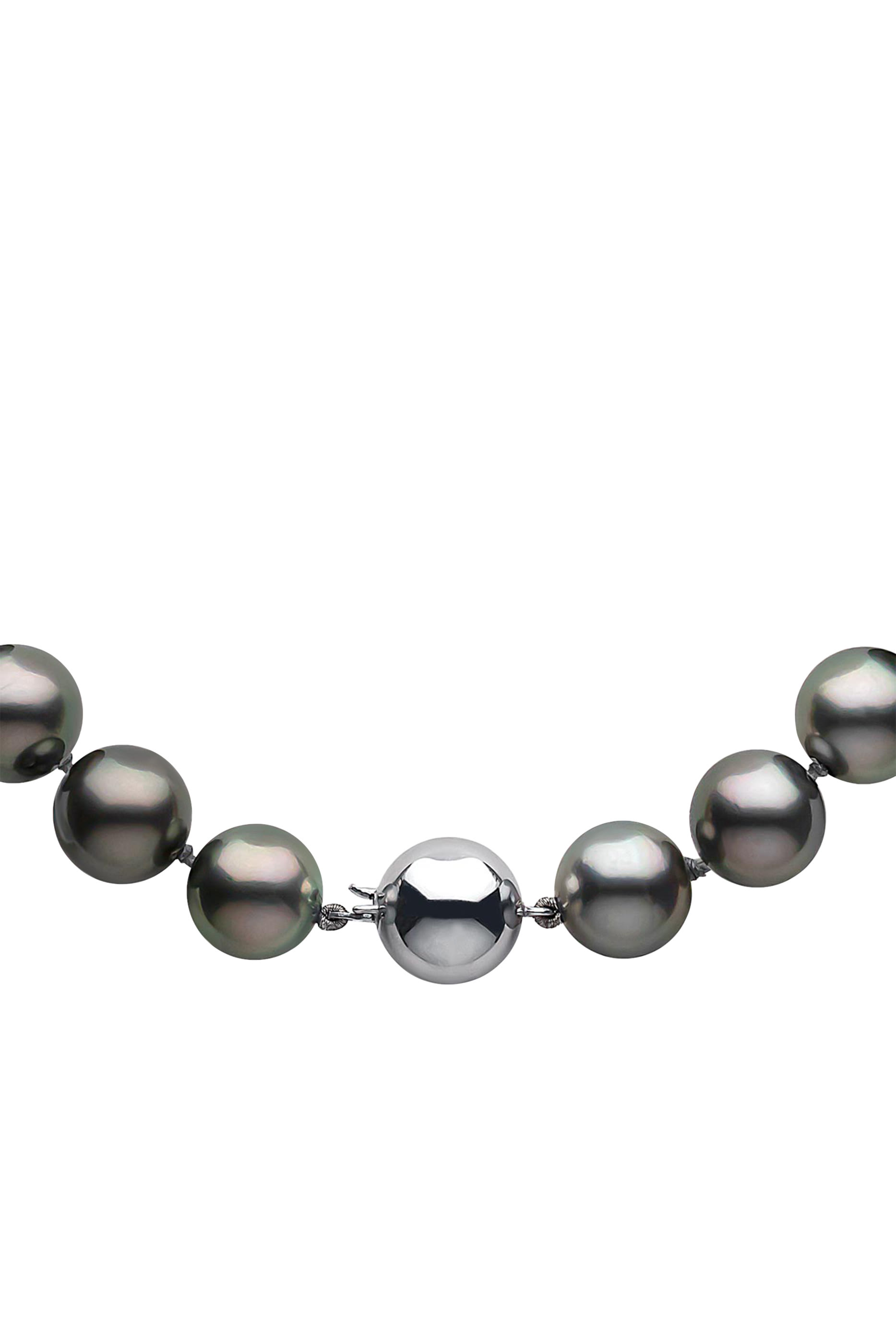 Strand Necklace, 18K White Gold & Tahitian Pearls