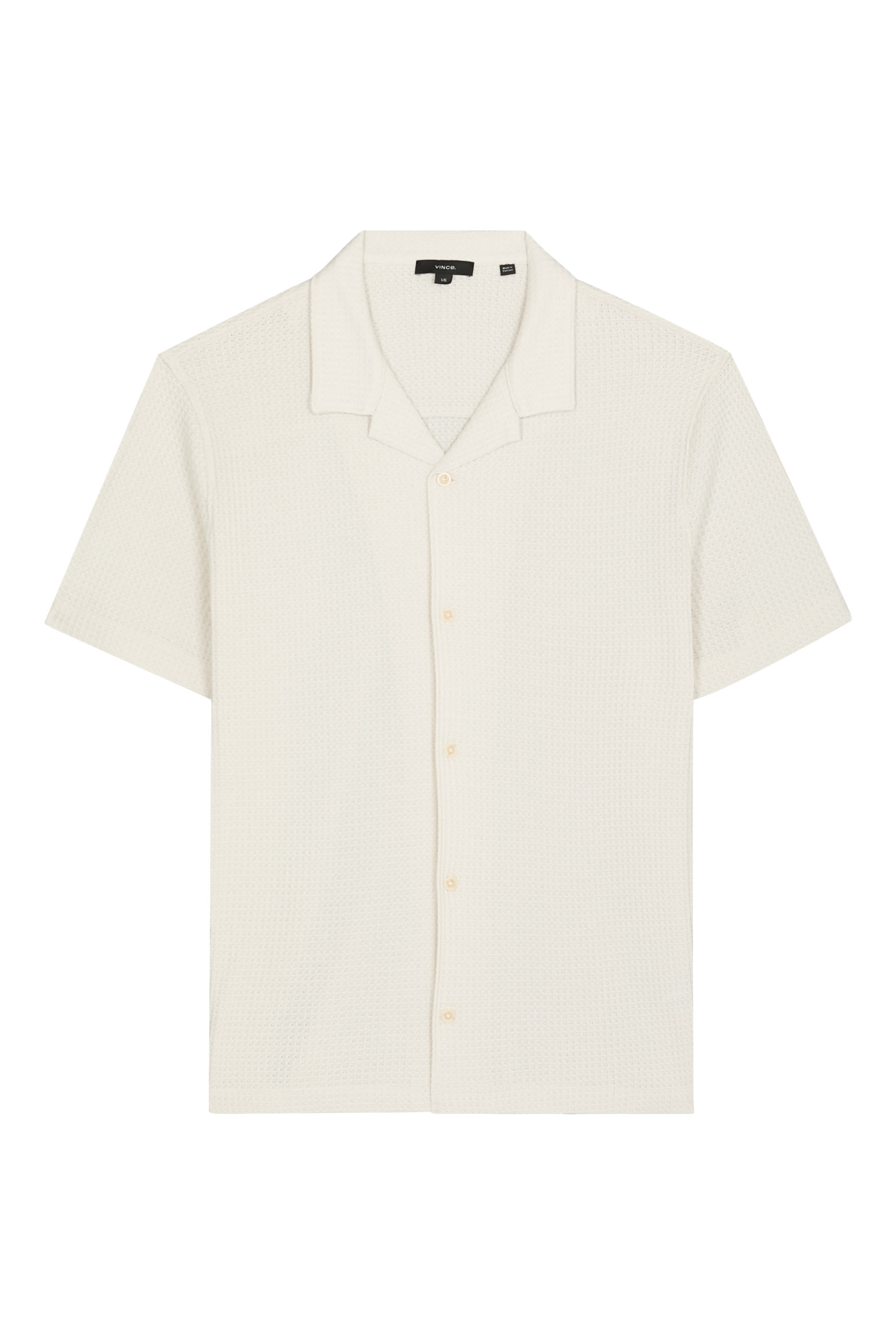 Macro-Waffle Cotton-Blend Cabana Shirt