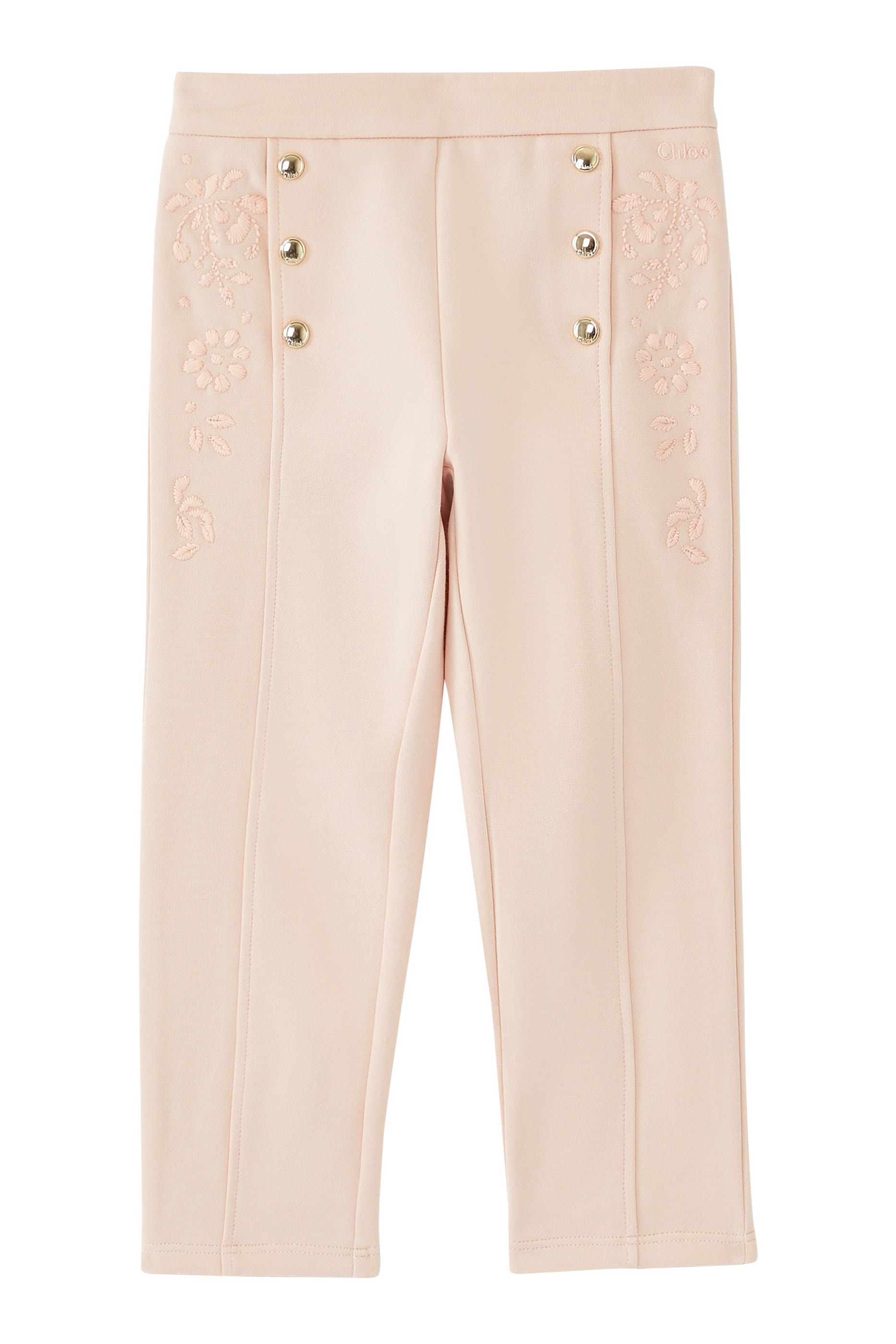 Kids Floral Embroidered Sweatpants