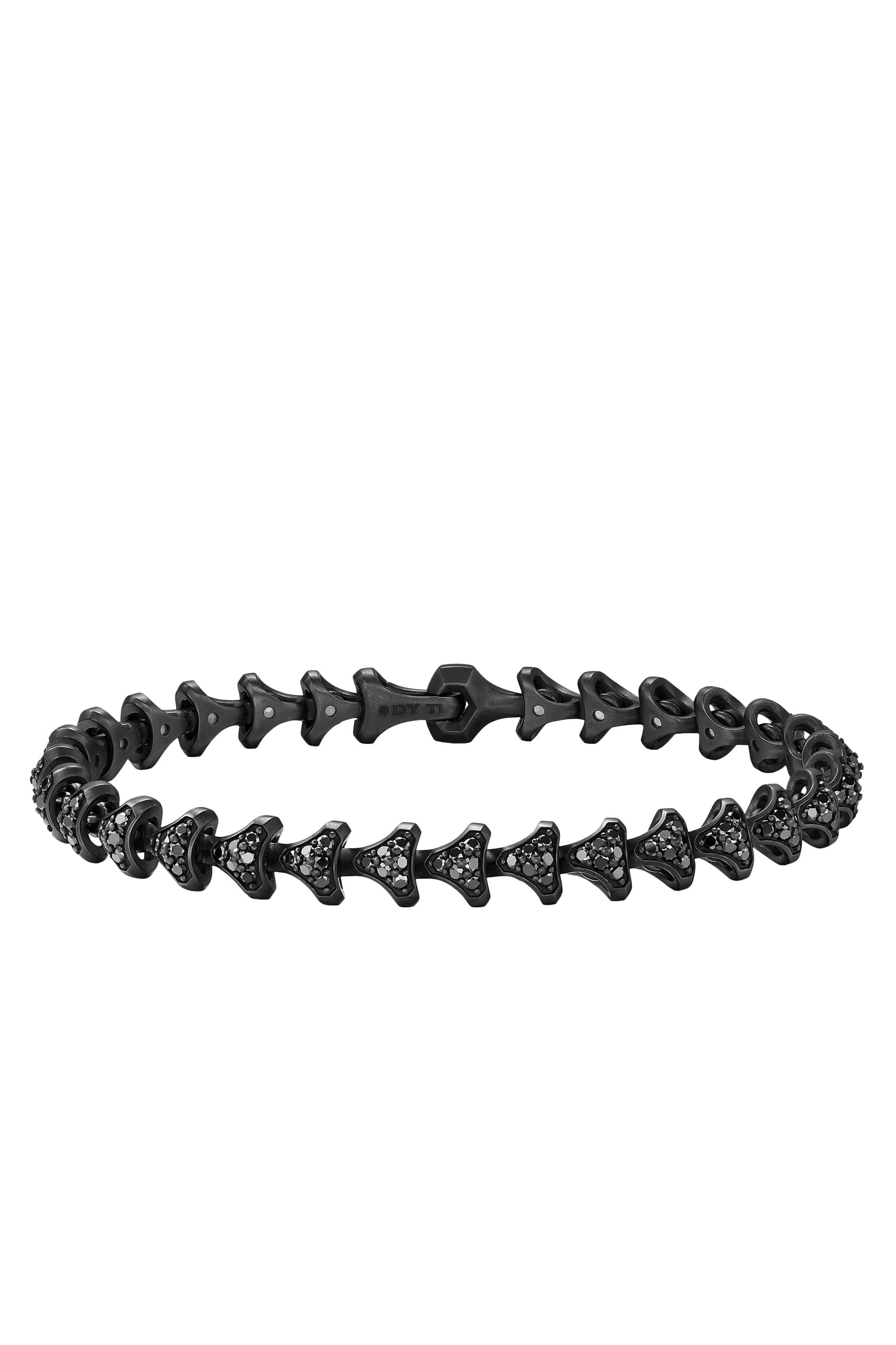  Armory&reg; Link Bracelet,  Black Titanium & Black Diamonds