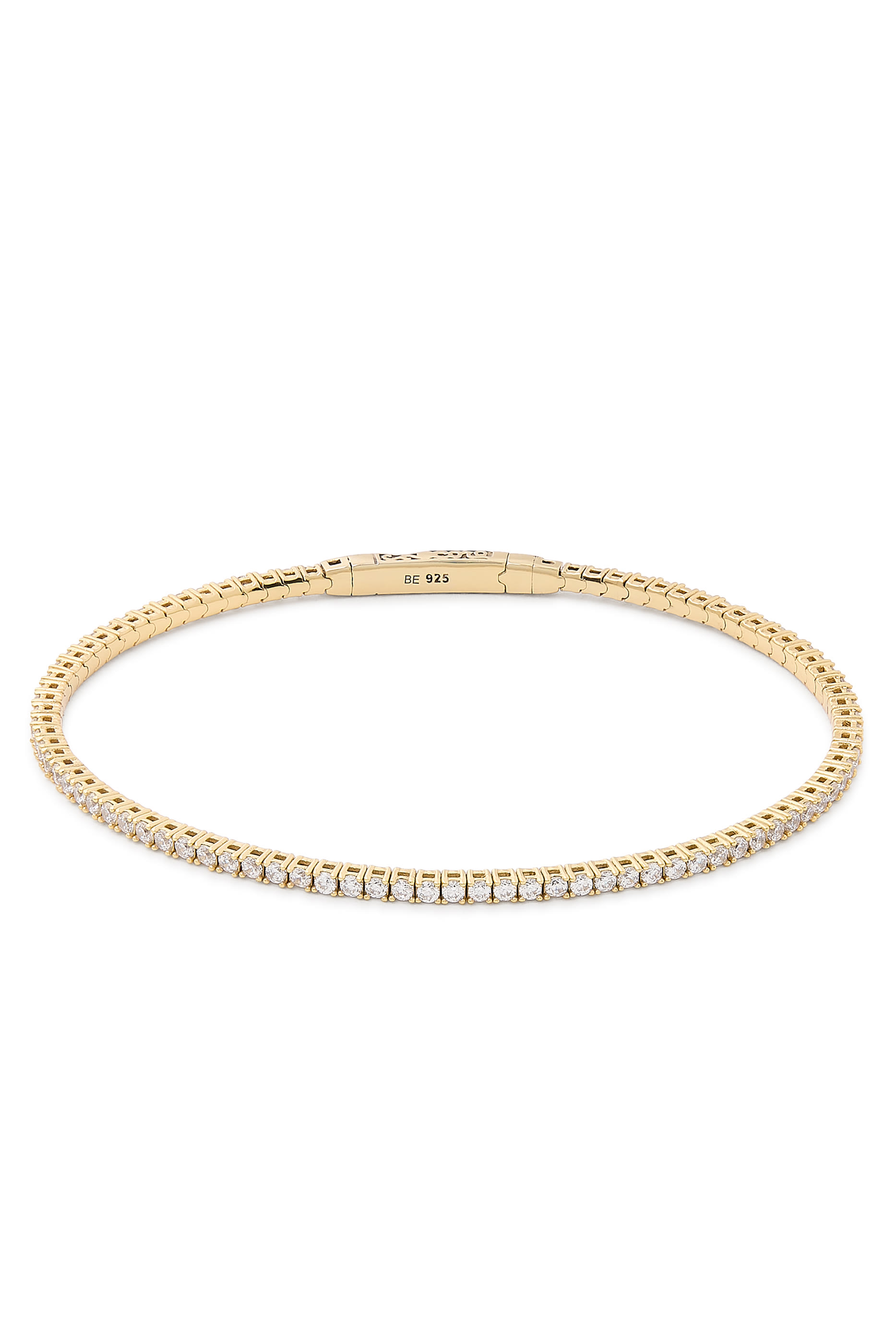 Diamond Tennis Bangle,  14ct Vermeil on Sterling Silver & AAAA+ Grade Cubic Zirconia