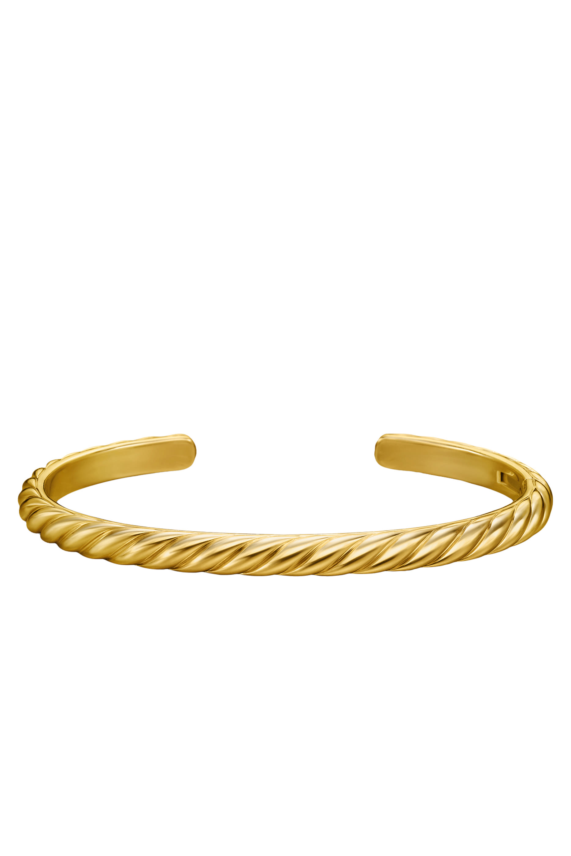 Sculpted Cable Cuff Bracelet , 18K Yellow Gold