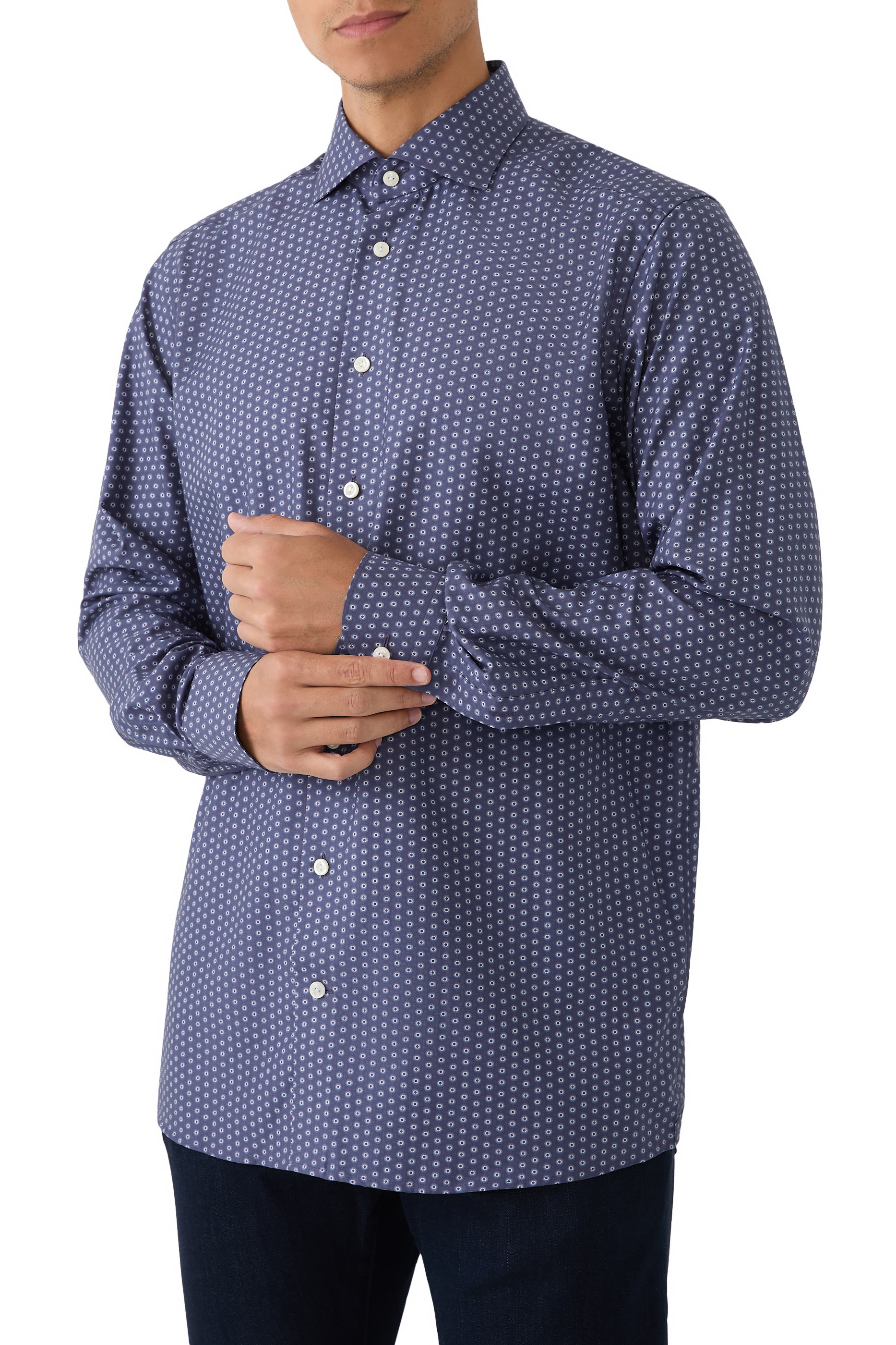 Geometric Signature Twill Shirt