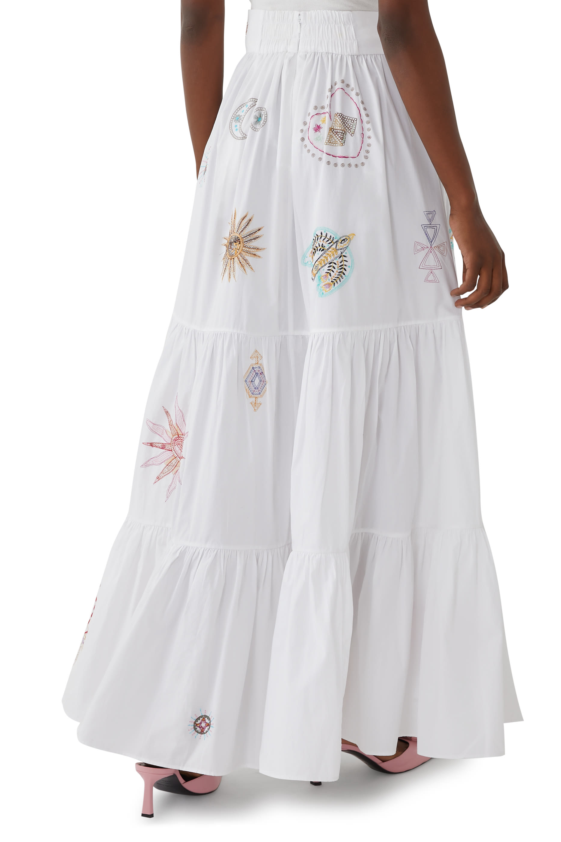 High Waisted Tiered Skirt