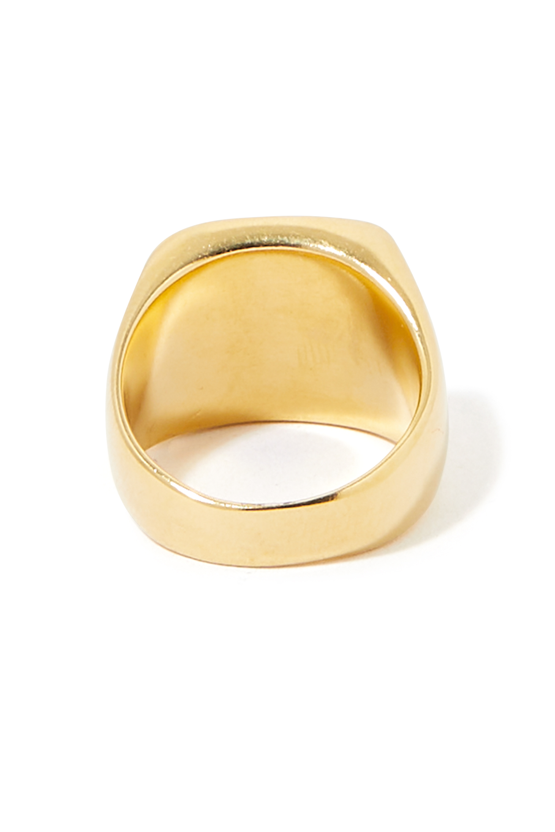 Talisman Clover Signet Ring, 24k Gold-Plated Brass