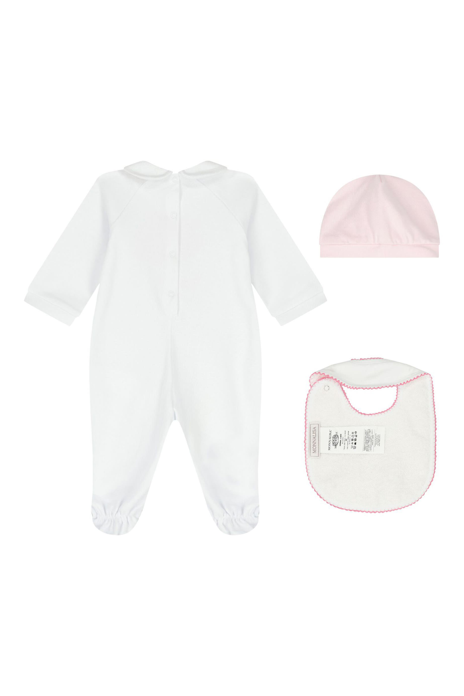 Kids Rose Print Cotton Bodysuit, Set of 3