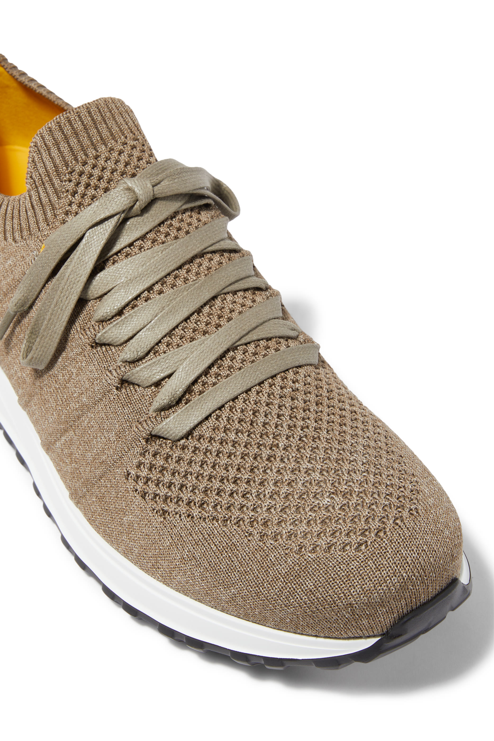 Technical Fabric Leather Sneakers