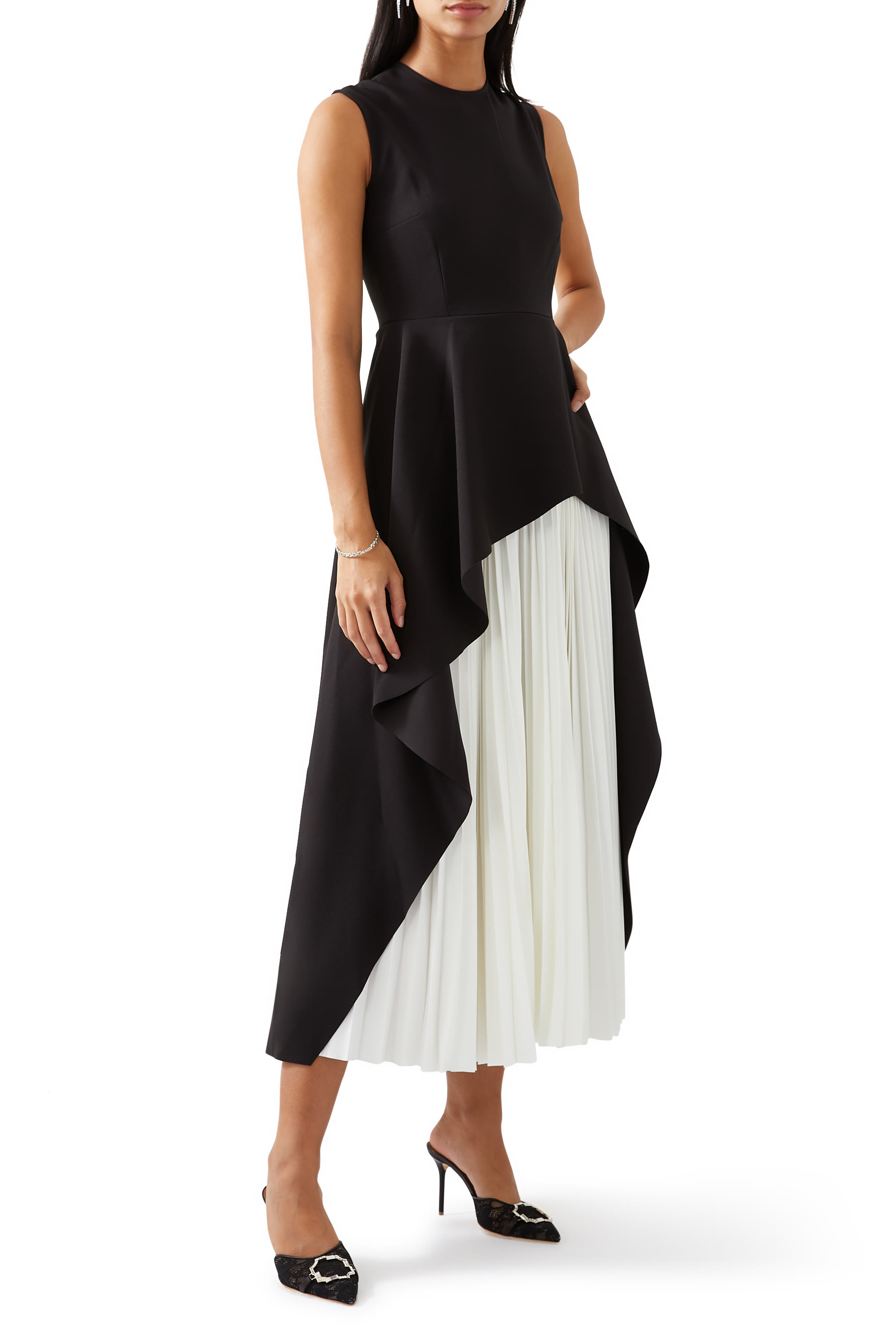 Severny Pleated Midi Dress