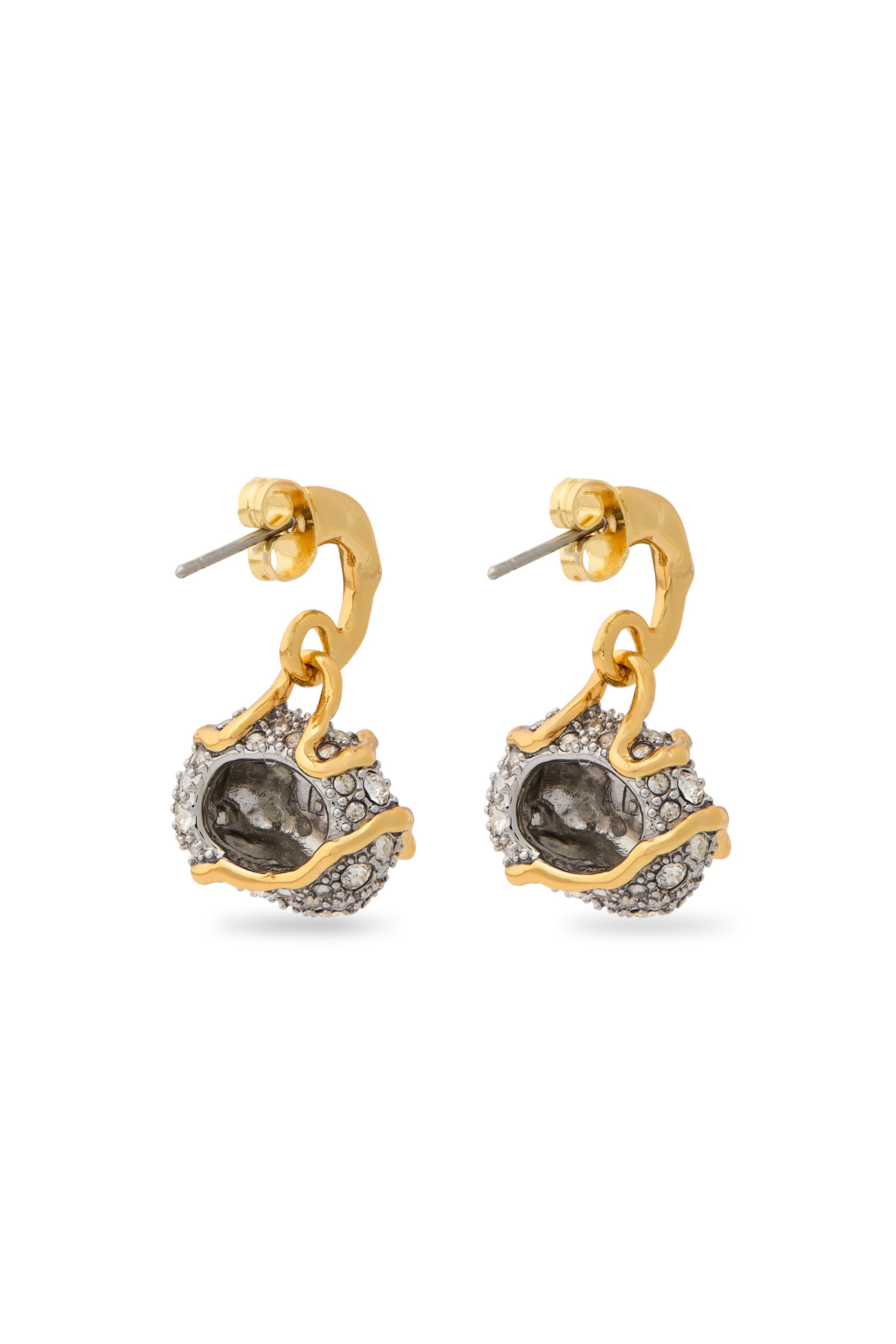 Solanales Crystal Petite Pebble Hoop Earrings