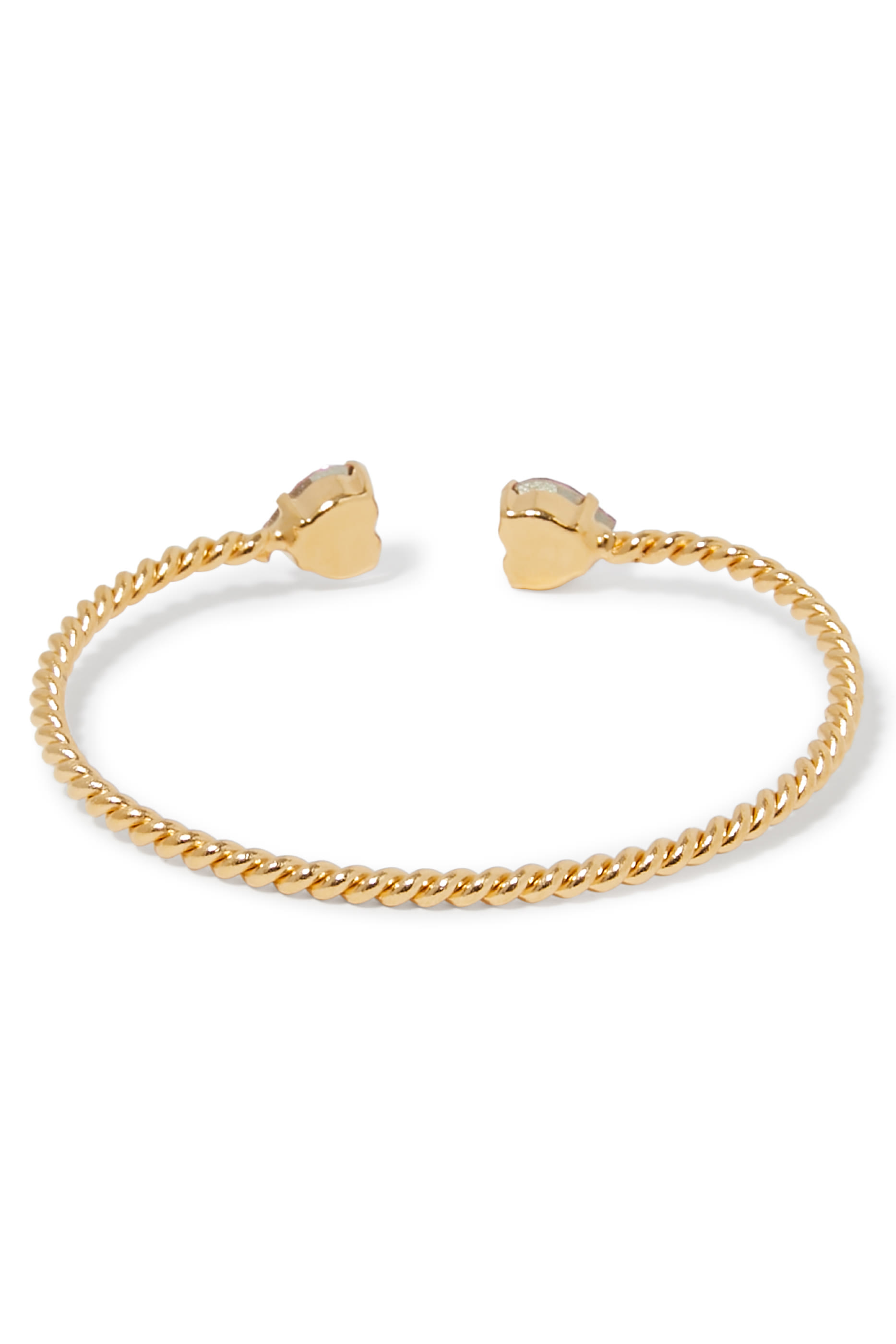Valentina Heart Bracelet, 18K Gold Plating & Crystals