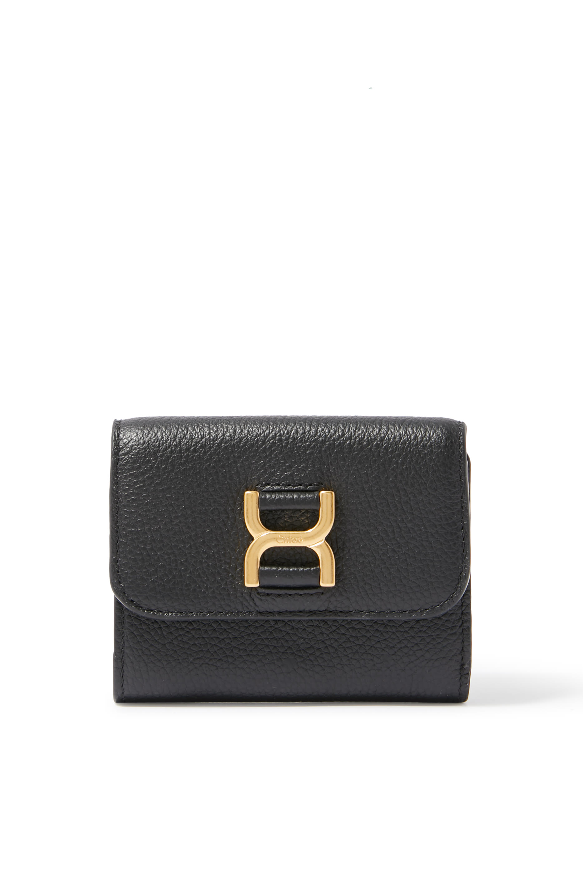 Marcie Small Grained Leather Tri-Fold Wallet