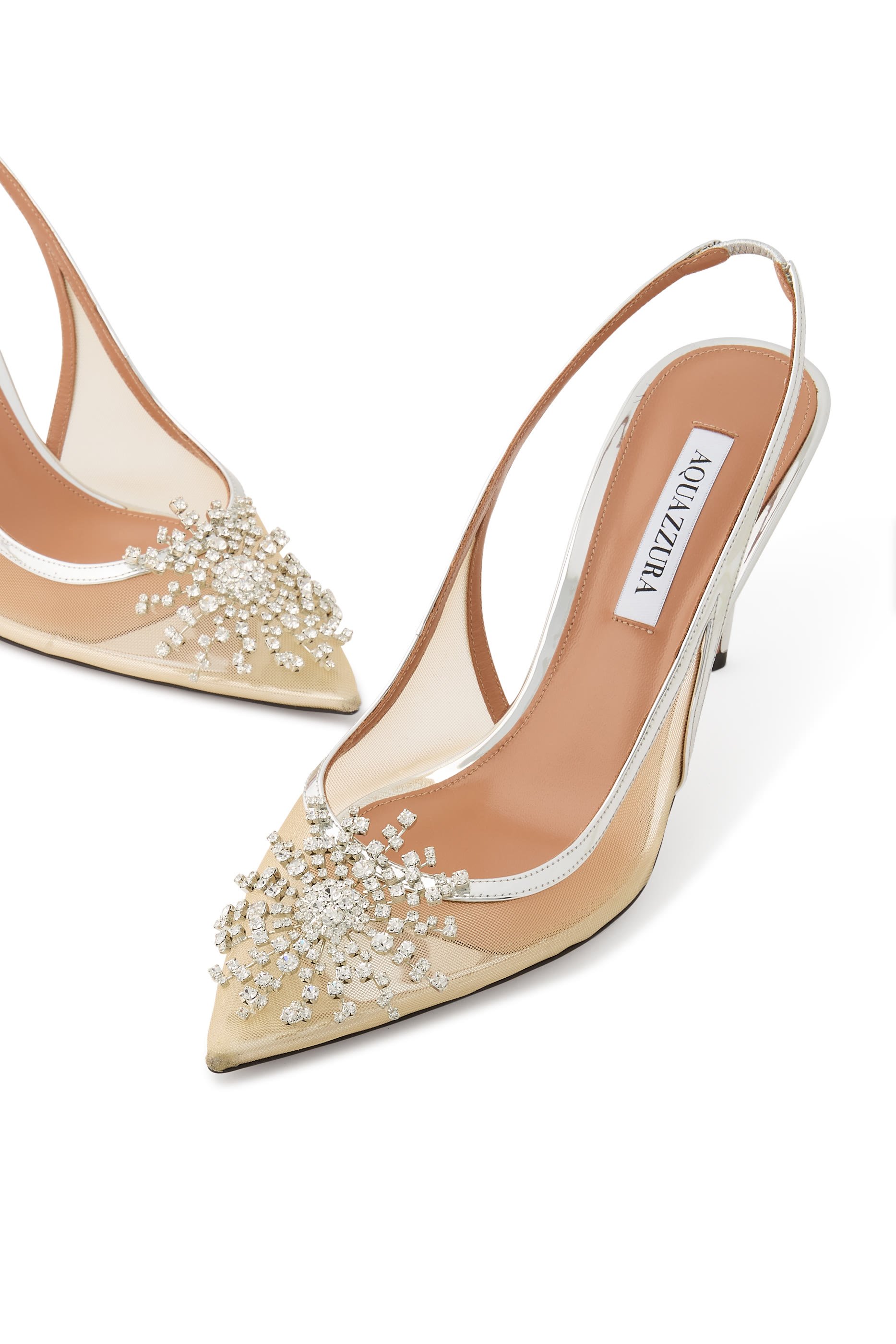 Crystal Firework Slingback Pumps 85