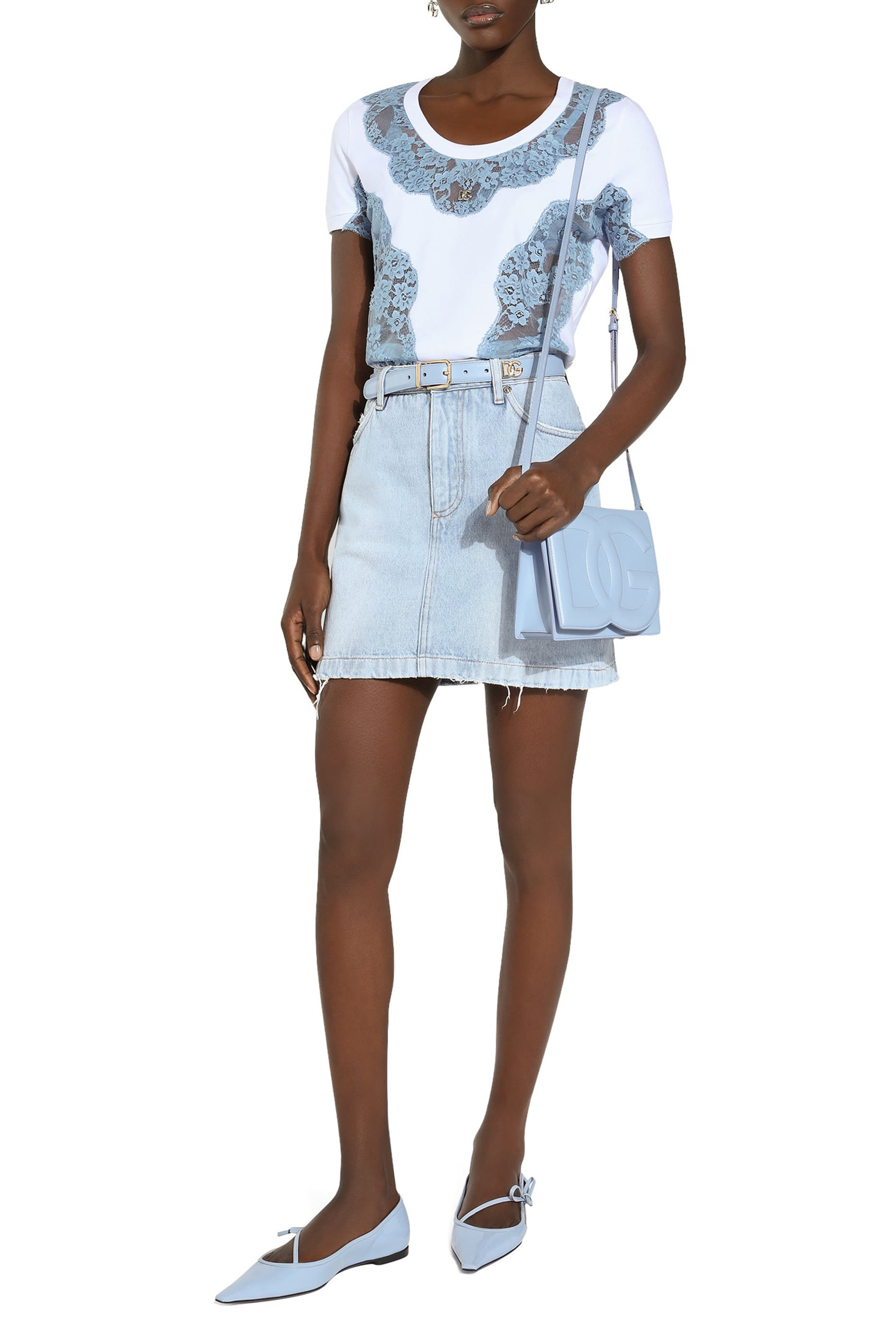 Calfskin DG Logo Crossbody Bag