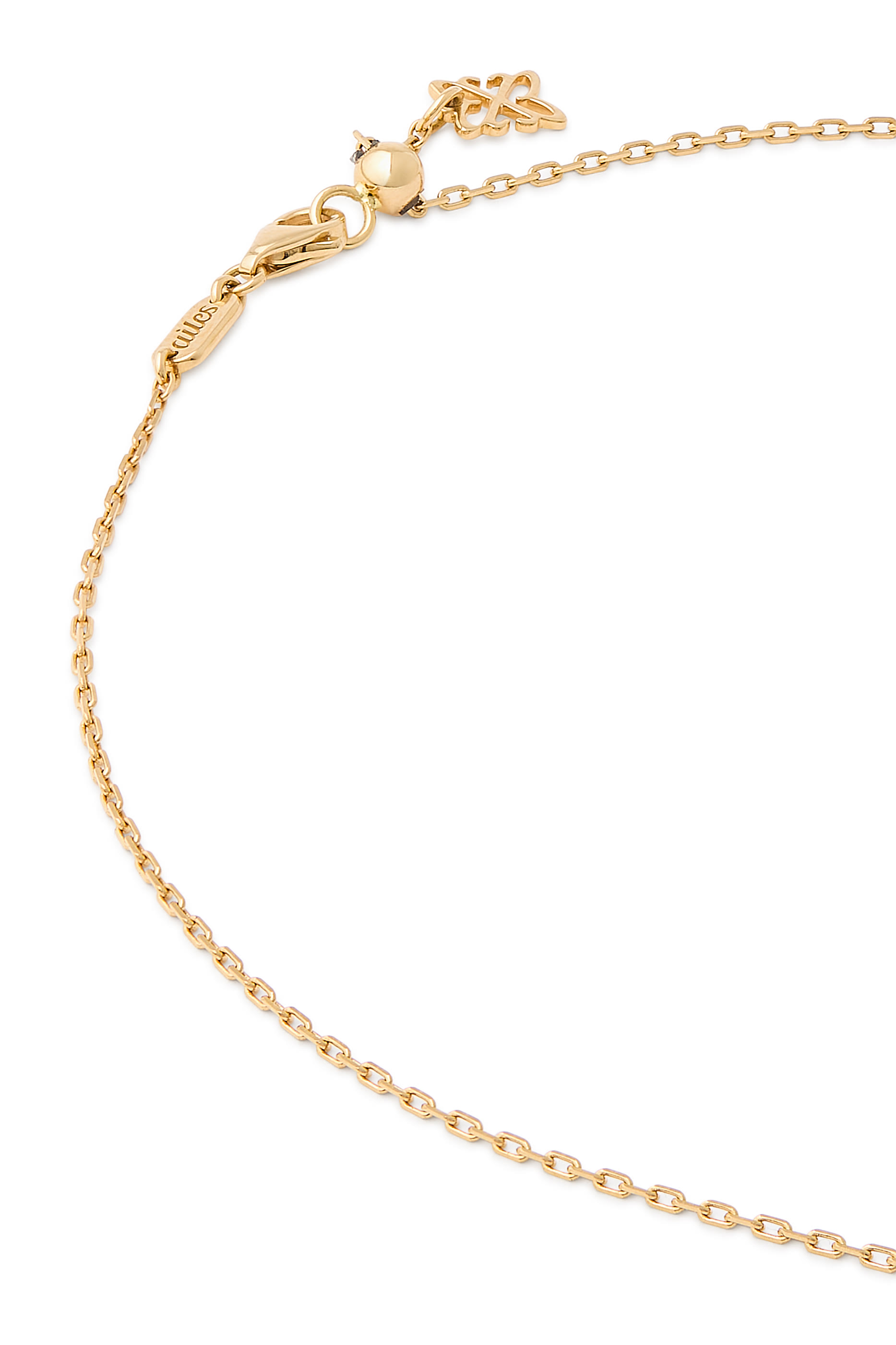Mini Matcha, Pilates, Sushi Chain Necklace, 18k Yellow Gold & Diamonds