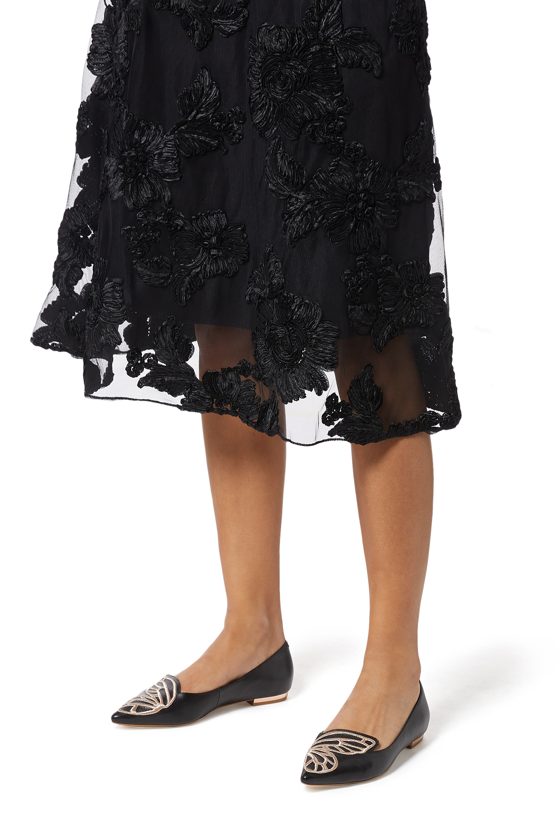 Bibi Butterfly Leather  Ballerina Flats