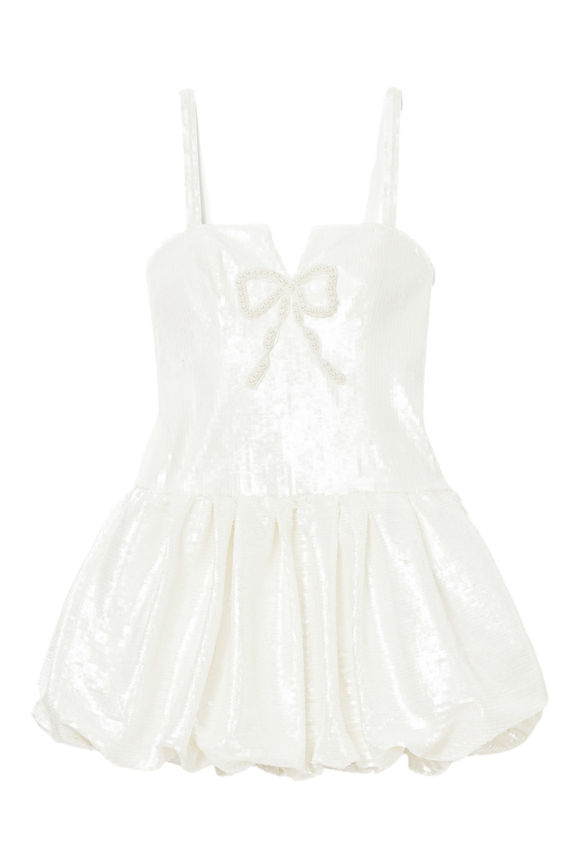 Sequin Bow Mini Dress