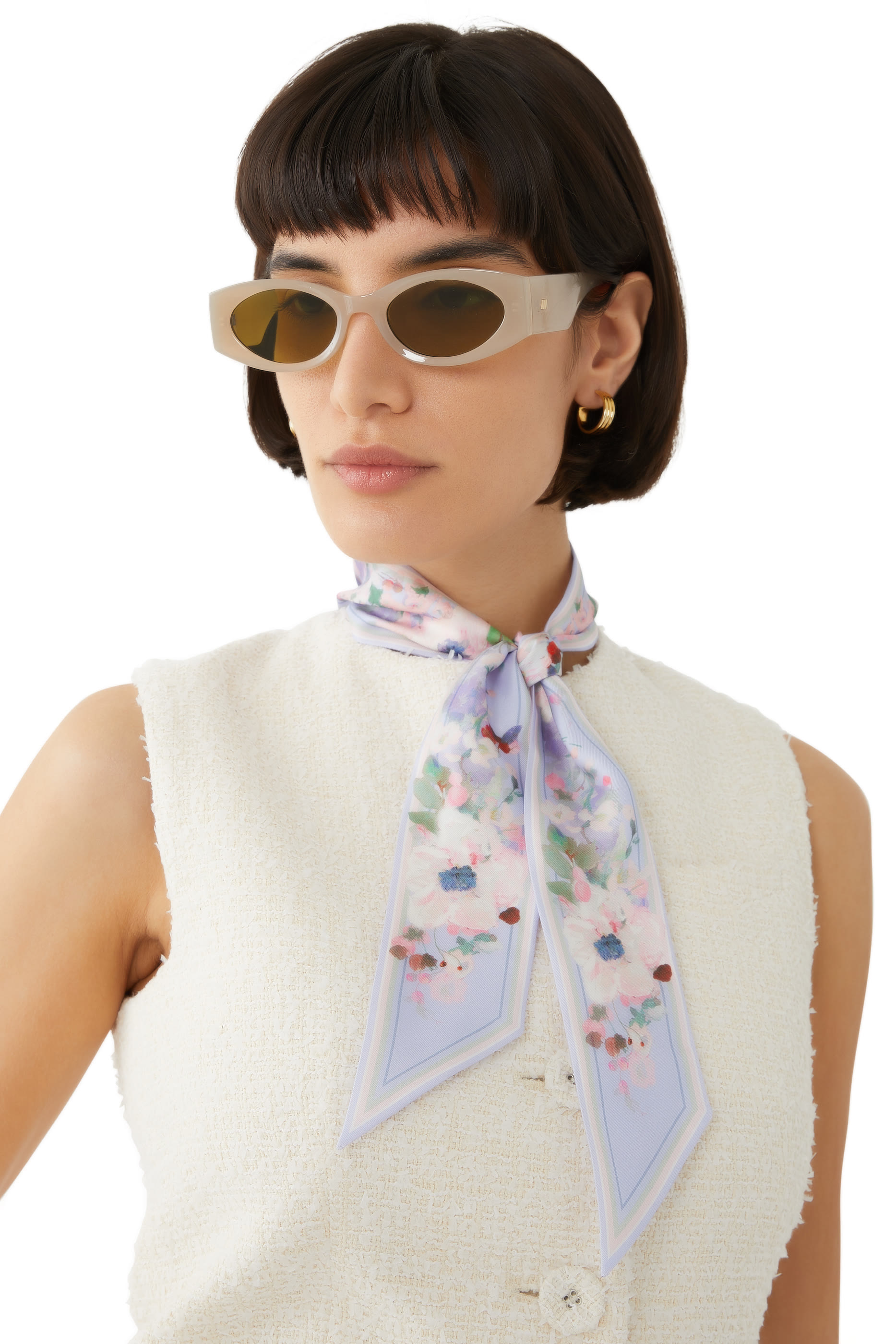 Mermaiden Oatmeal Oval Sunglasses