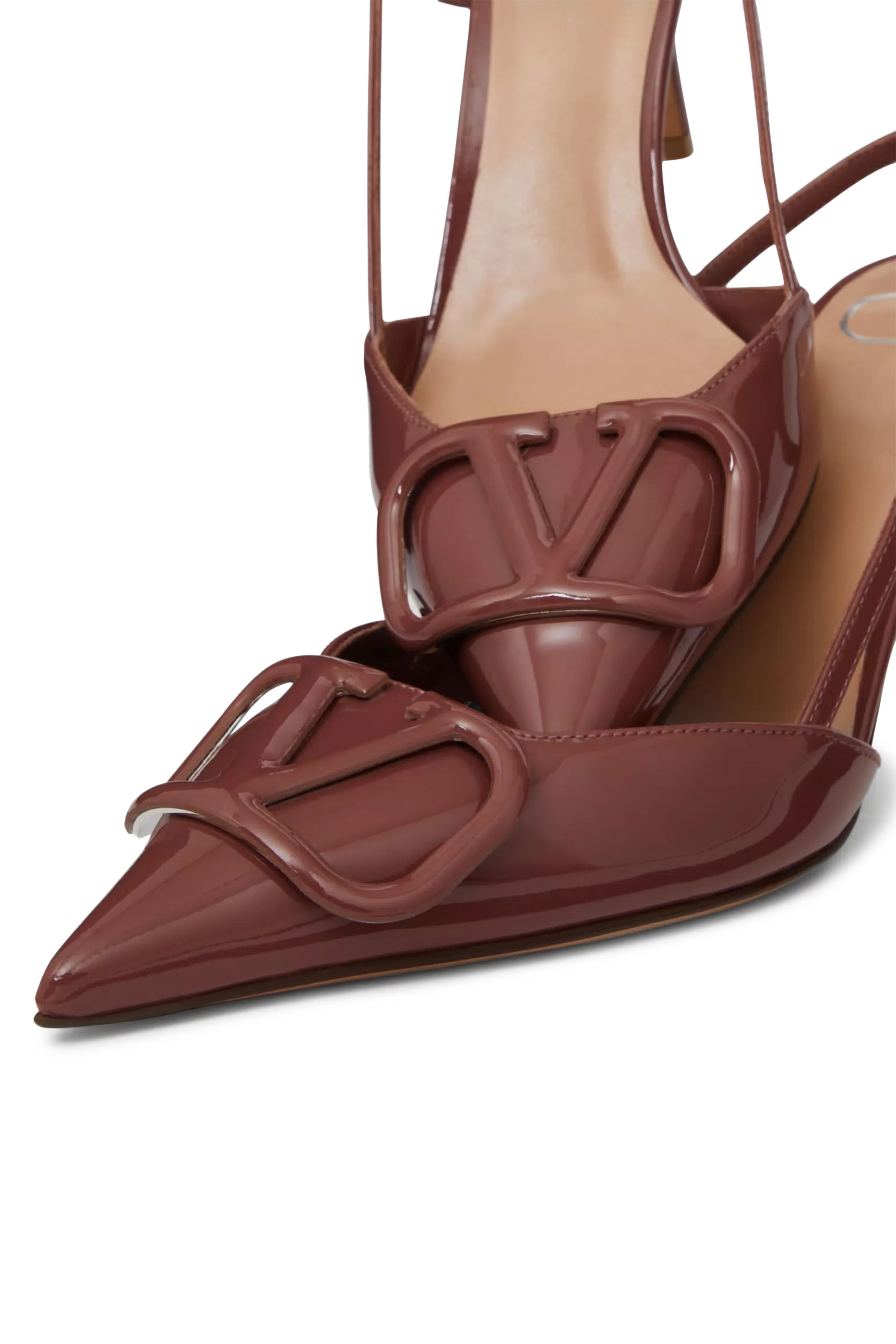 VLogo Signature Patent Leather 80 Slingback Pumps