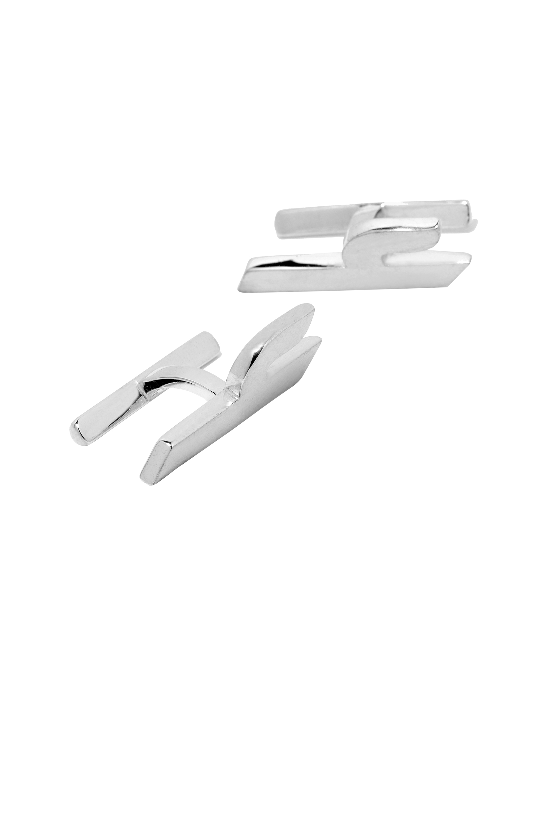 Arabic Letter 'Ein' Cufflink, Sterling Silver