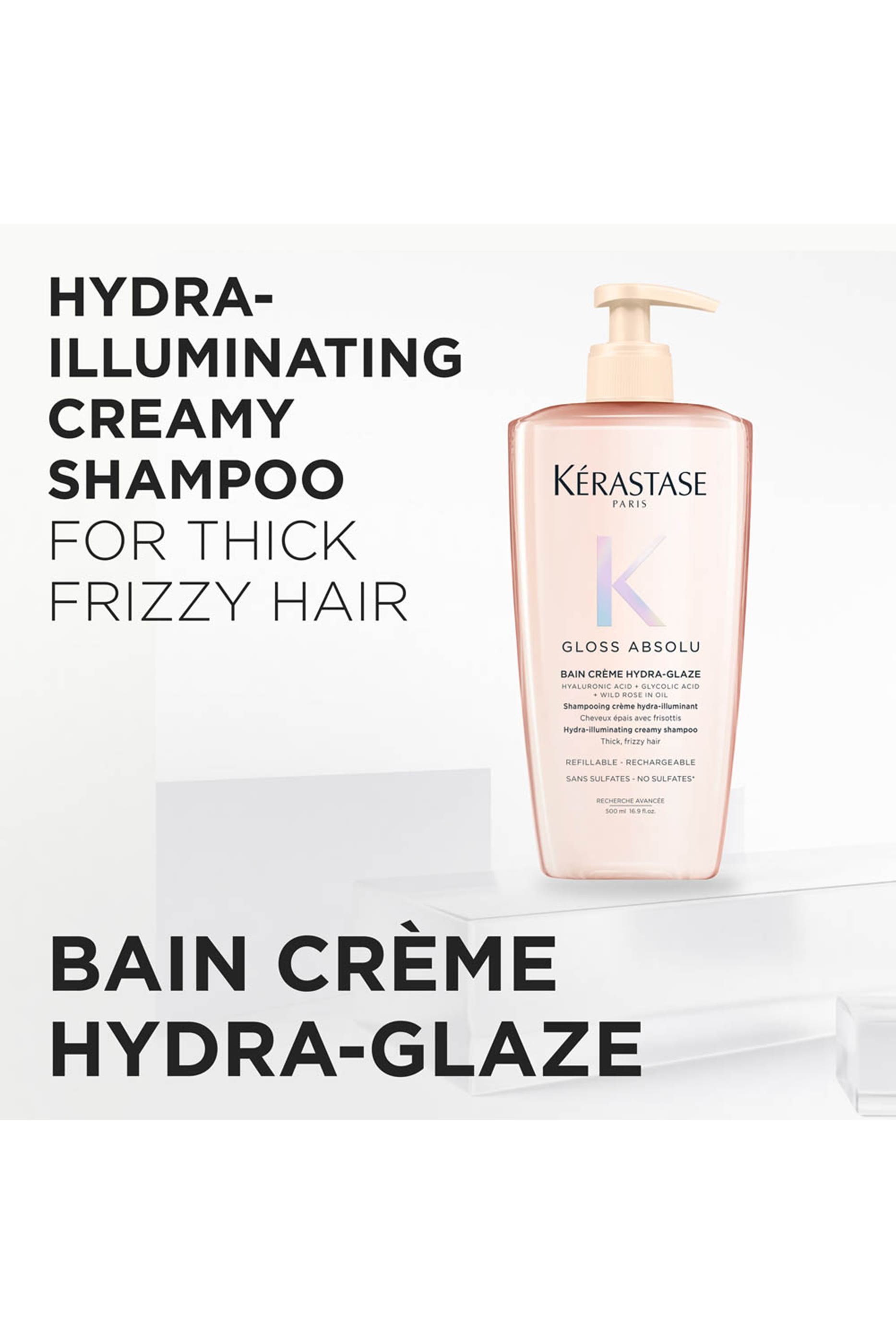  Gloss Absolu Bain Creme Hydra-Glaze Refillable Shampoo 