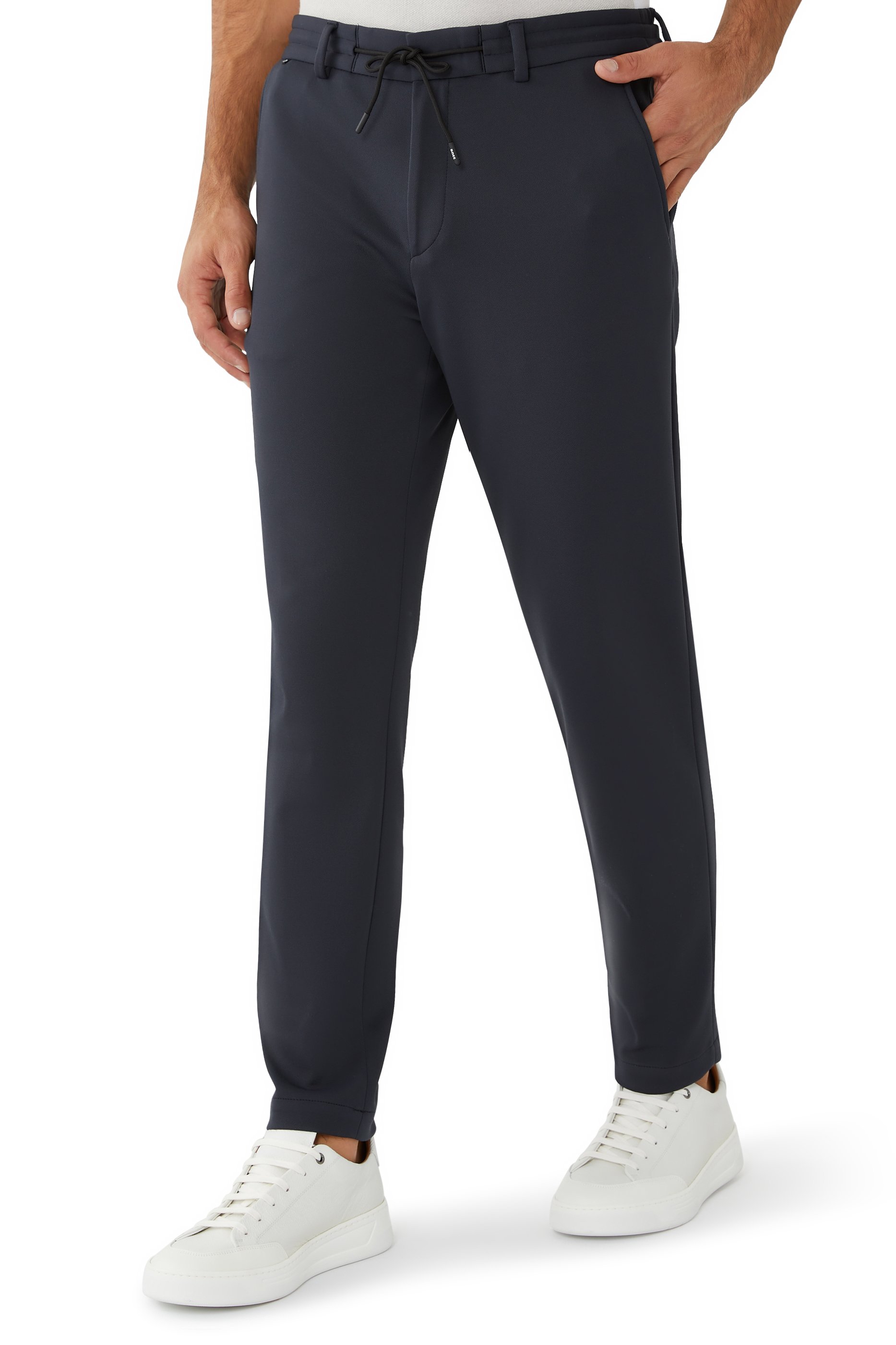 Slim Fit Stretch Cotton Trousers