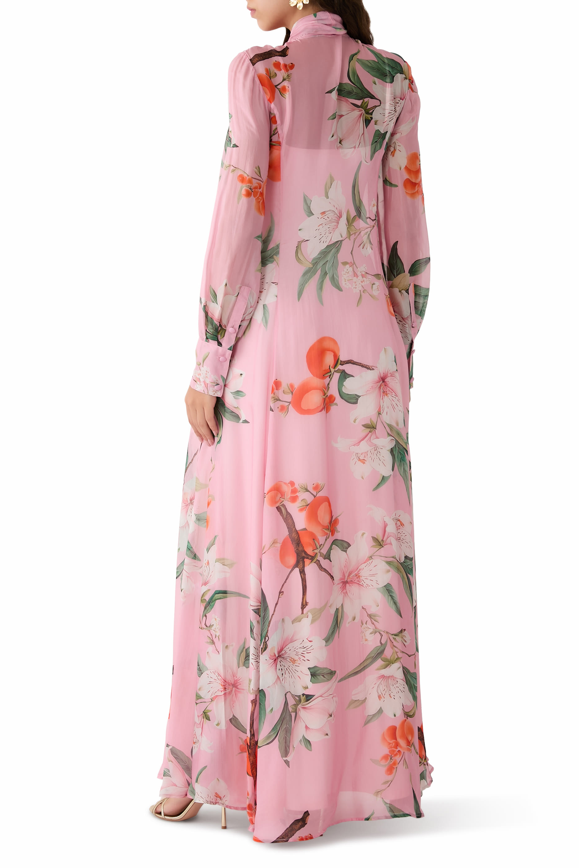 Lilith Tie Neck Maxi Dress