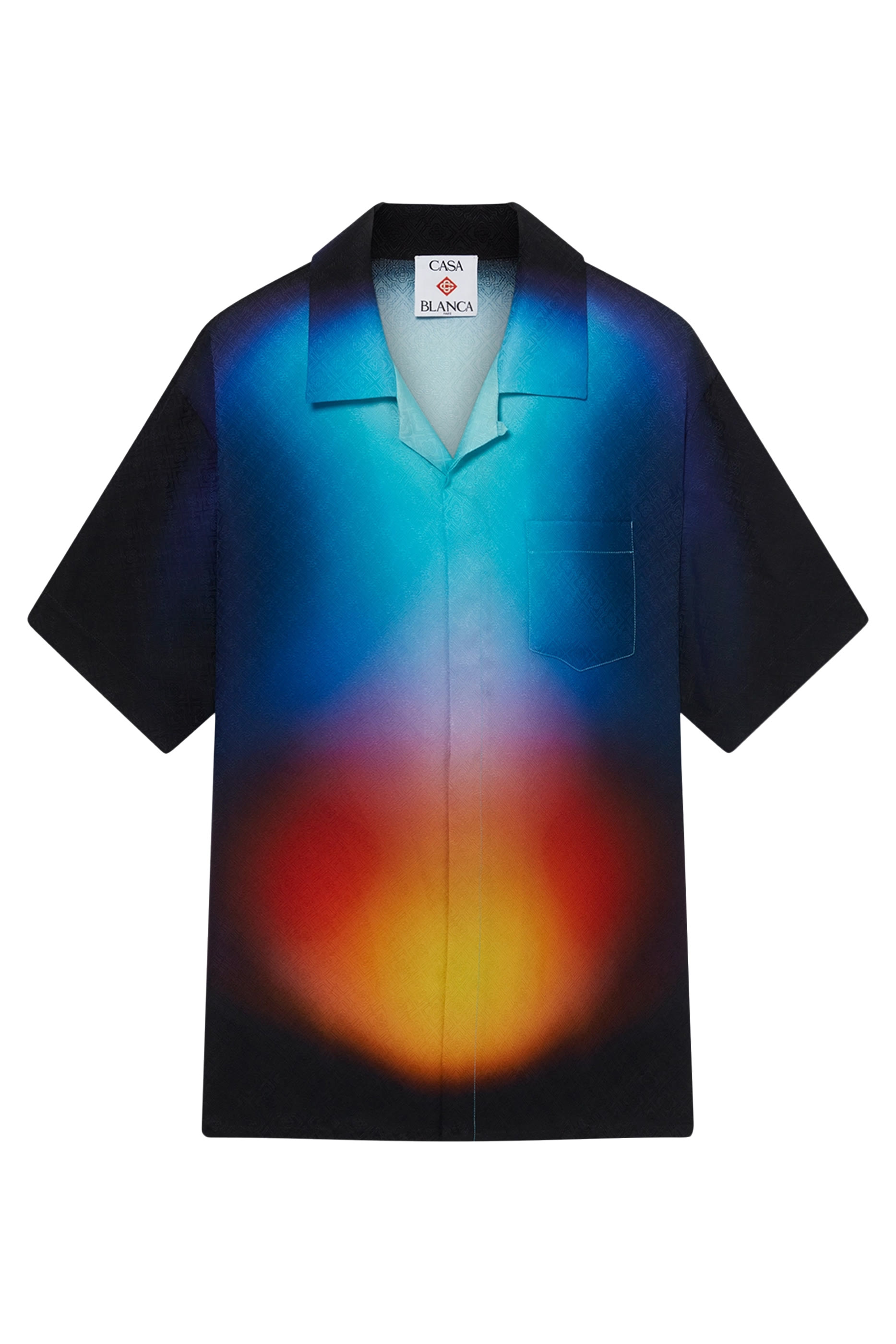 Gradient Silk Short Sleeves Shirt