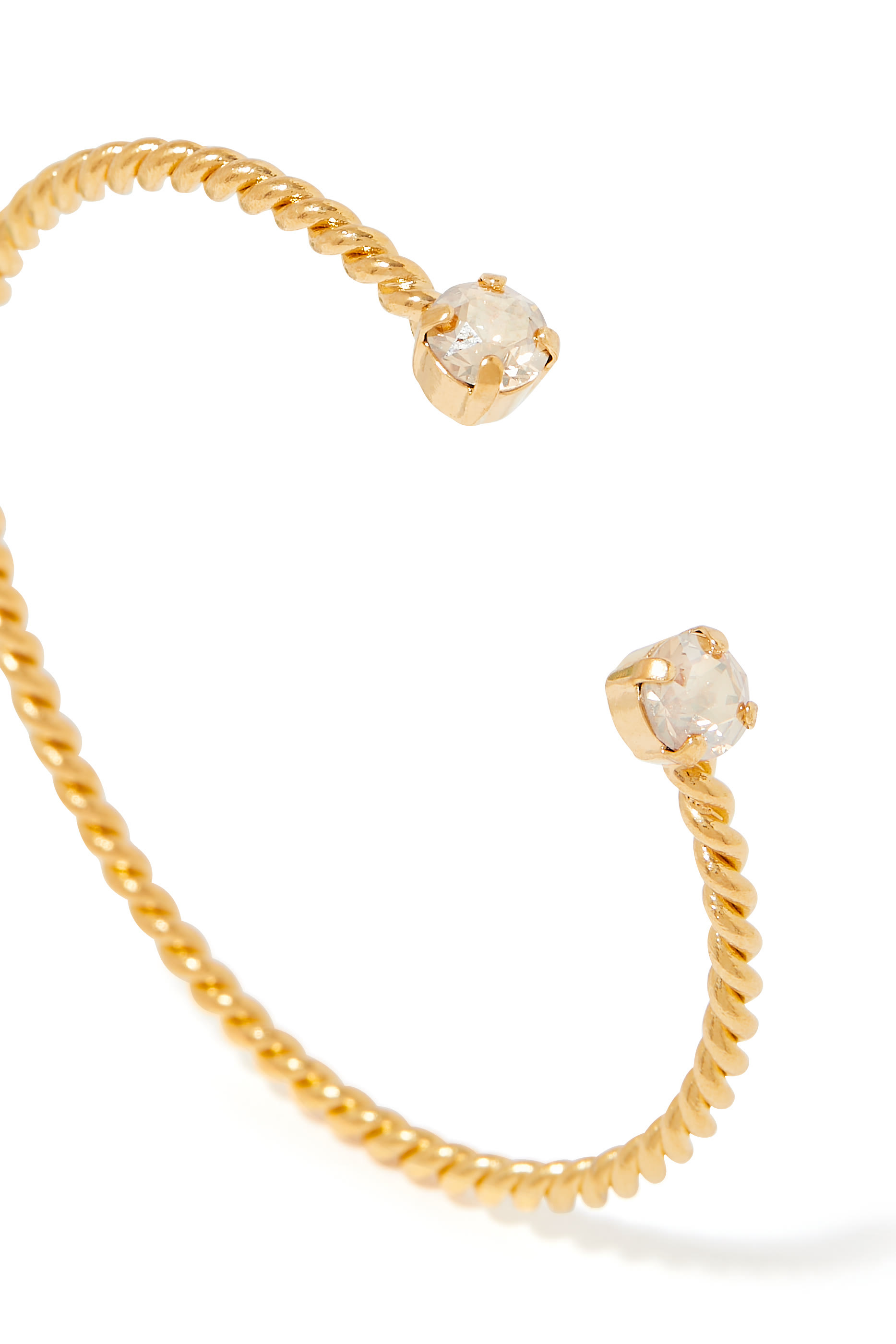 Mini Twist Bracelet, 18k Gold-Plated Metal & Swarovski Crystals