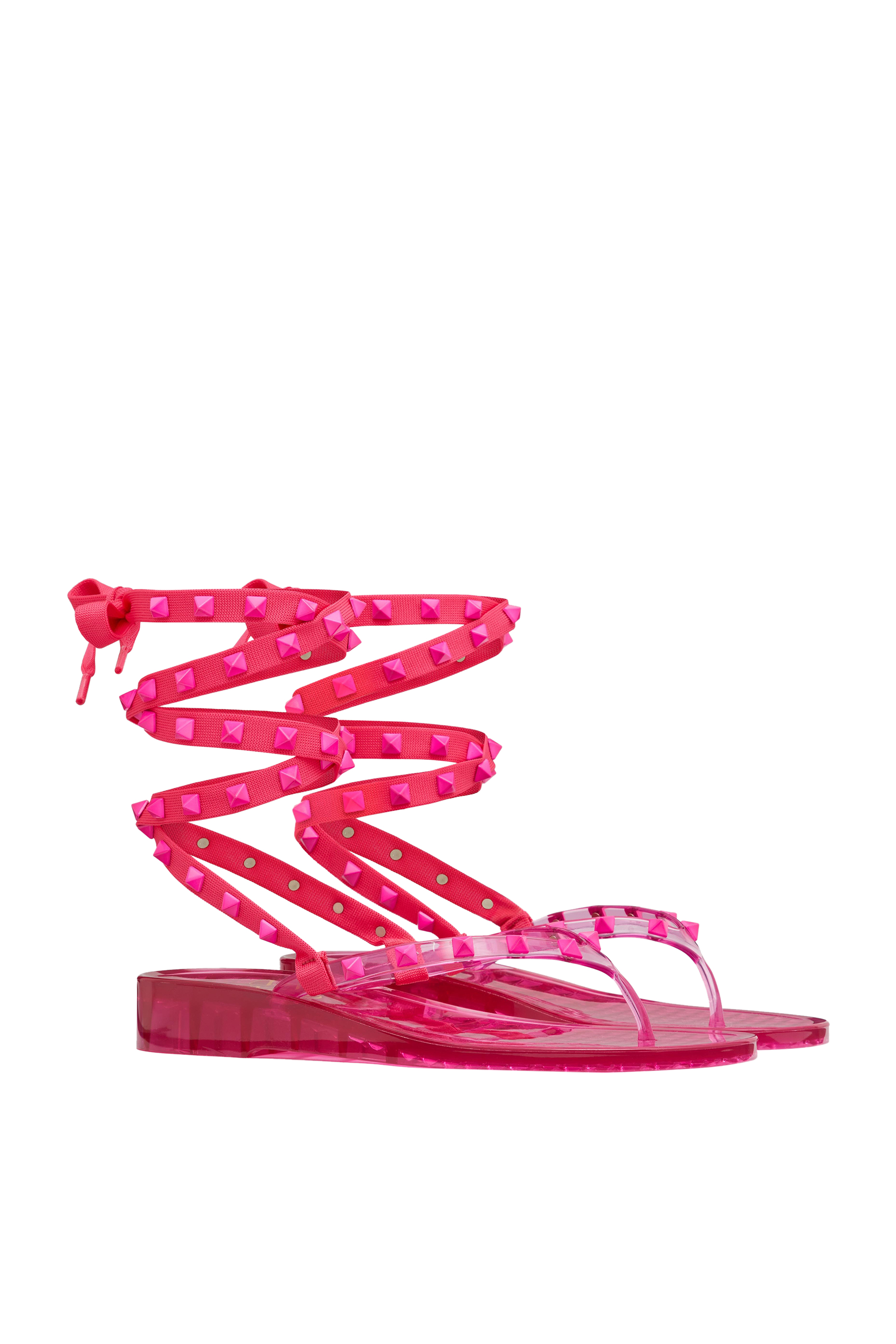 Valentino Garavani Summer Rockstud Flat Rubber Sandals