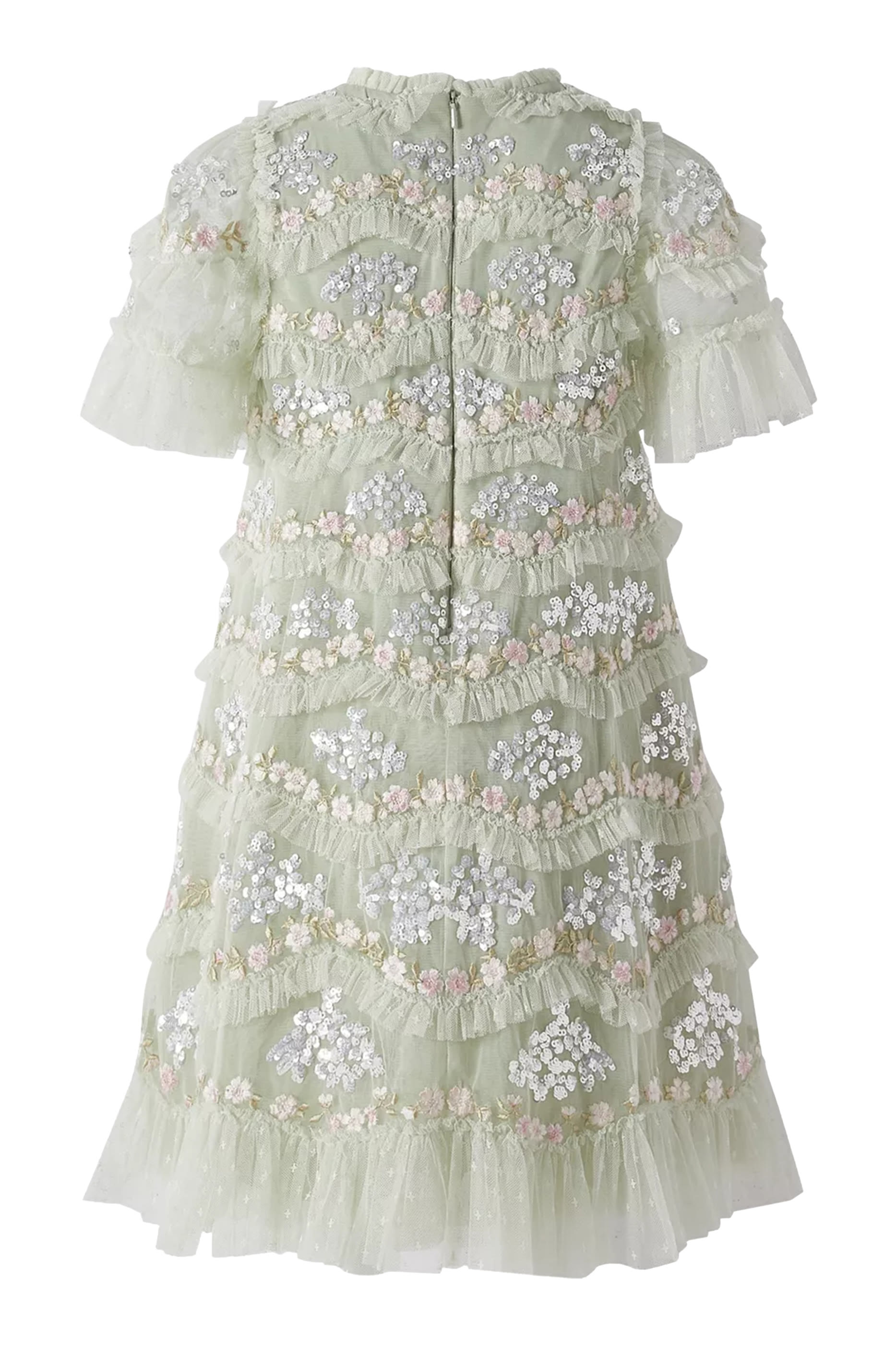 Kids Embellished Daisy Wave Flared Dress