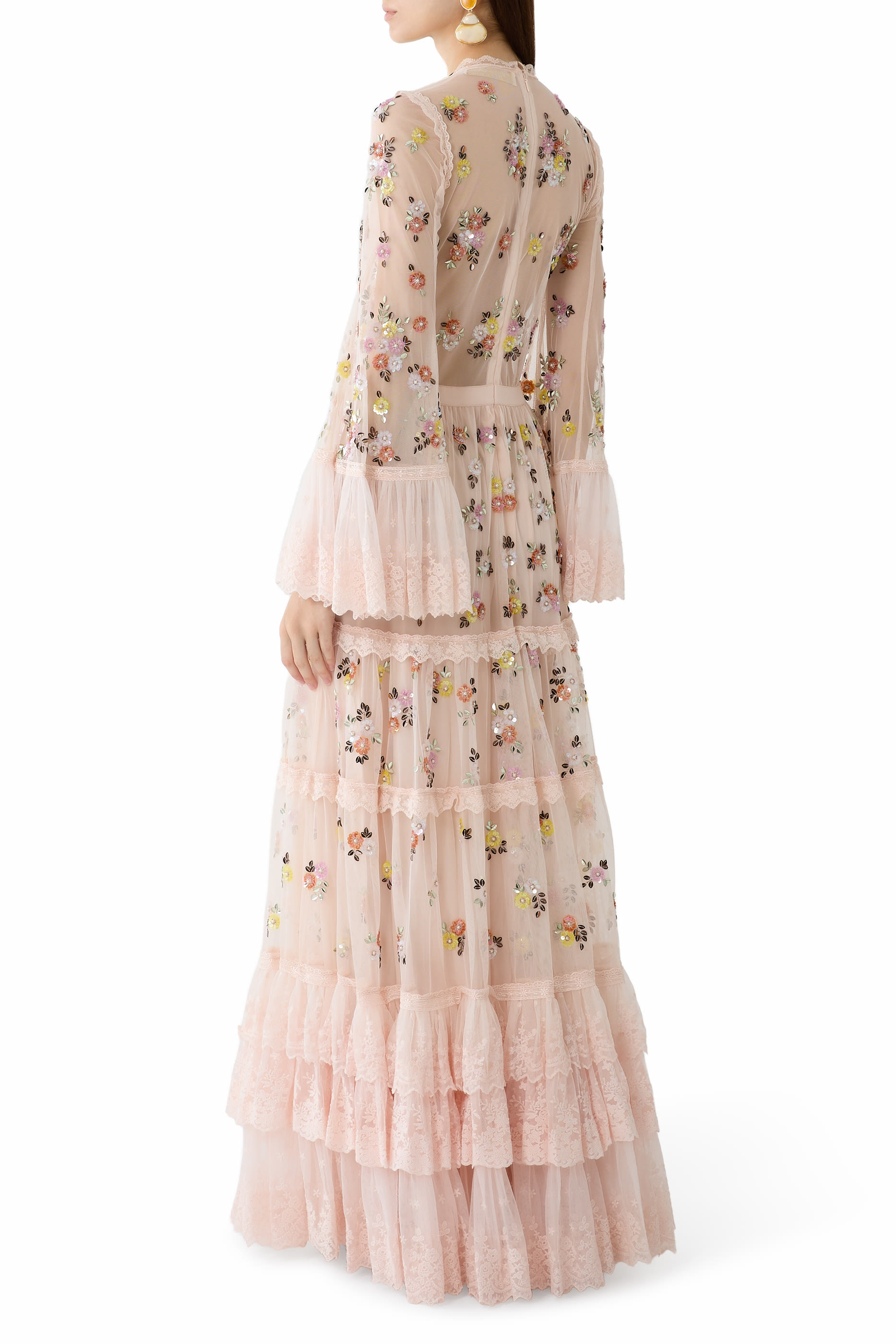 Allegra Embellished Lace Maxi Gown