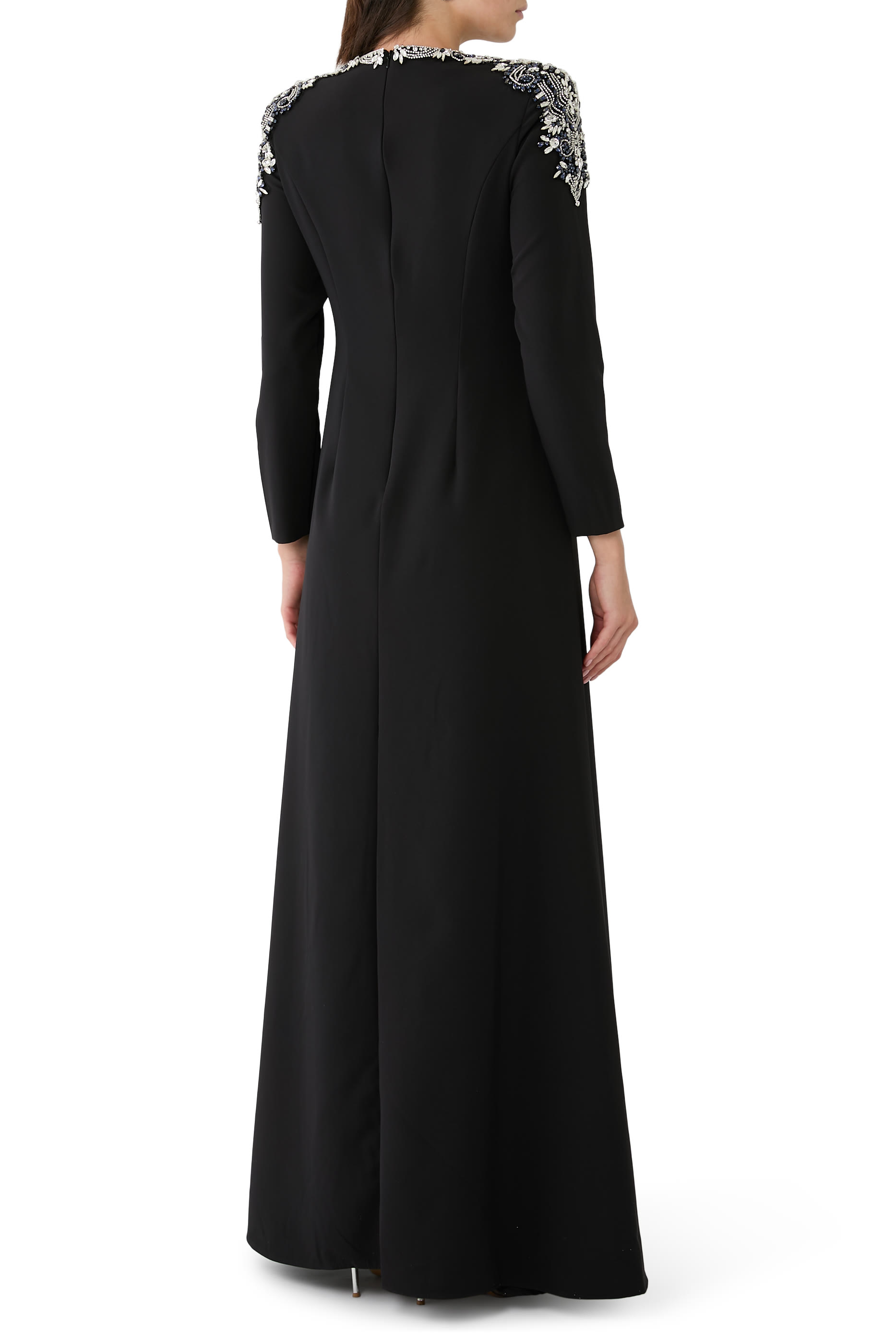 Crystal Shoulder A-Line Gown