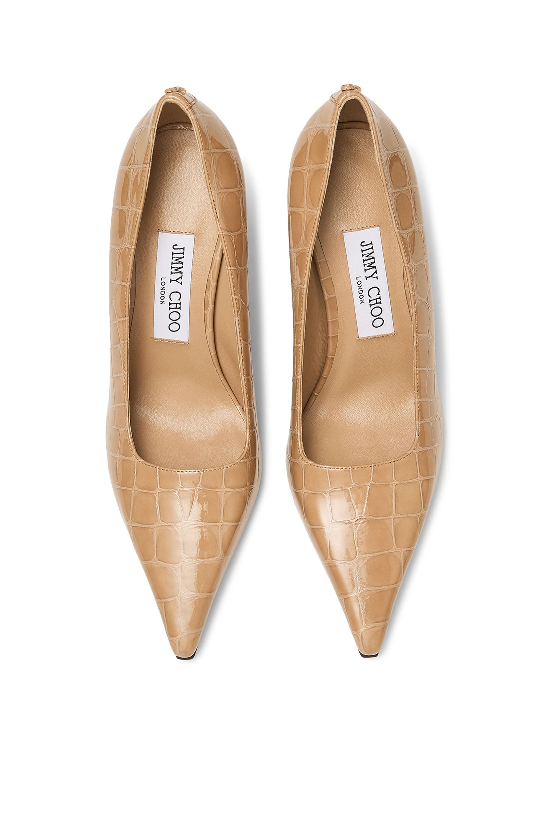 Ixia 80 Croc Embossed Leather Pumps