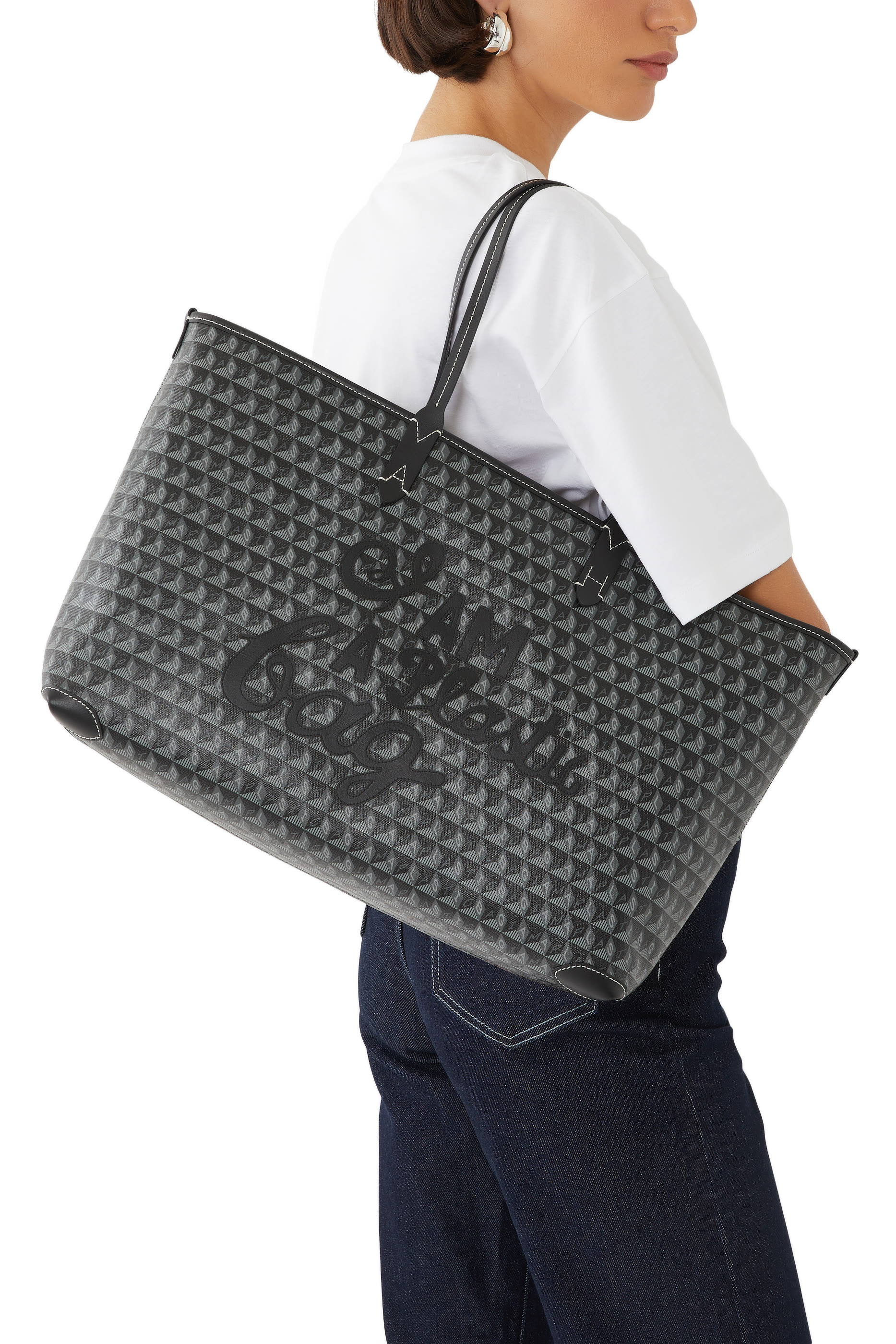 I am a Plastic Bag Zipped Tote Bag