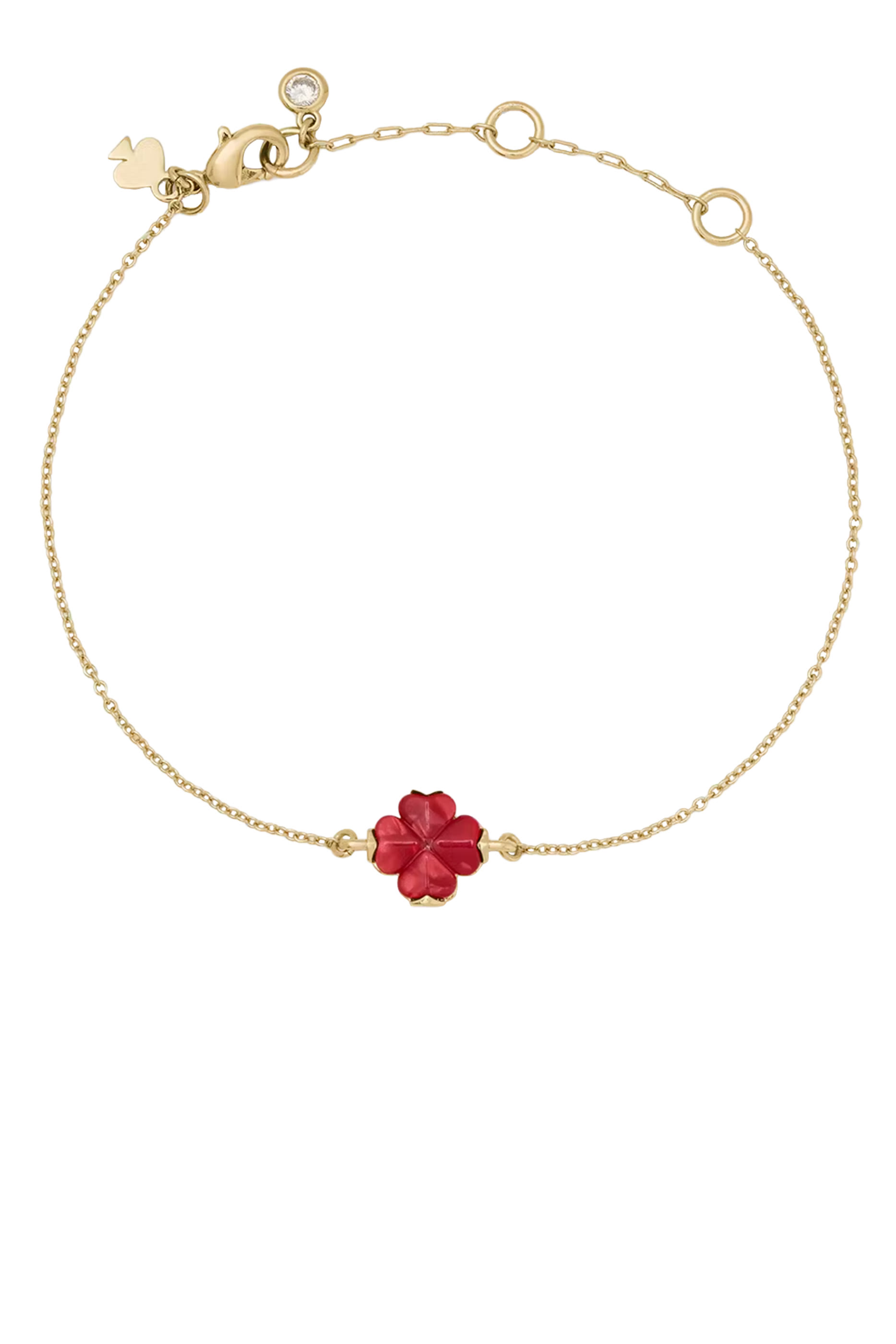 Spade Flower Solitaire Bracelet