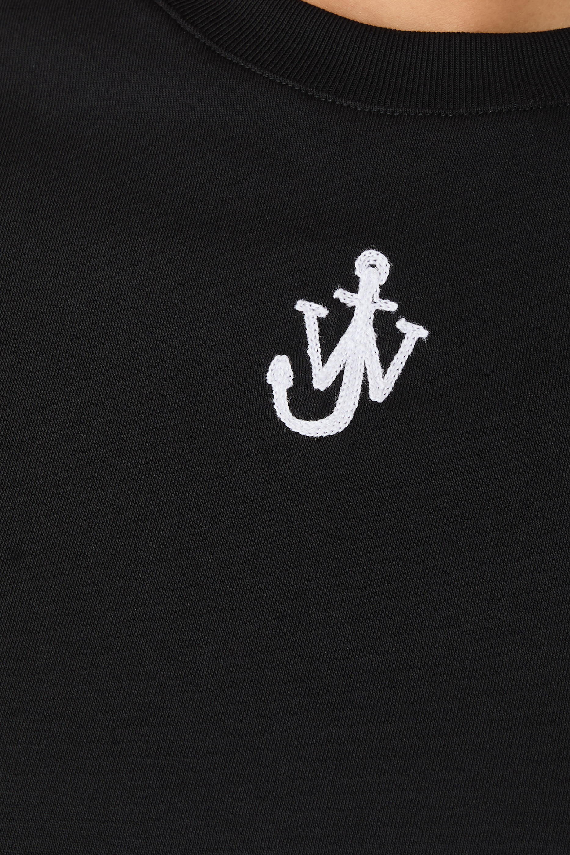 Anchor Logo Crop Panelled T-Shirt