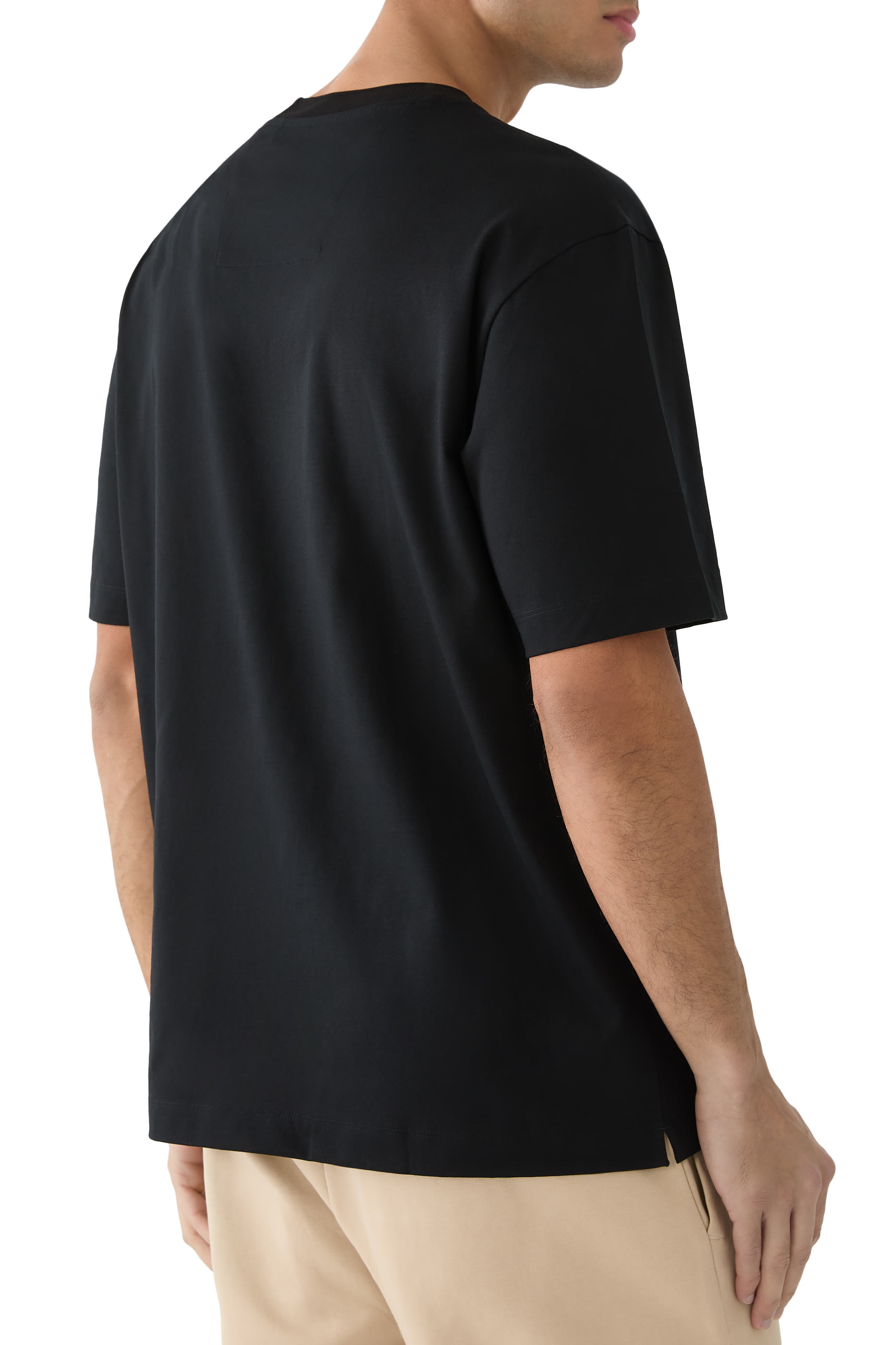 Mercerised-Cotton T-Shirt with Double B Monogram